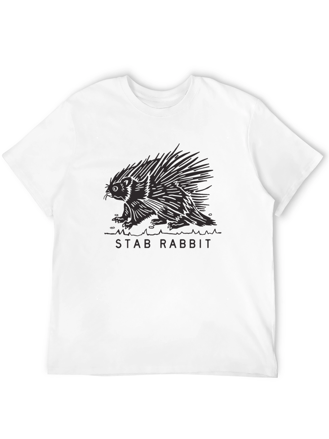 Stab Rabbit Graphic Tee - Black Cotton Comfort