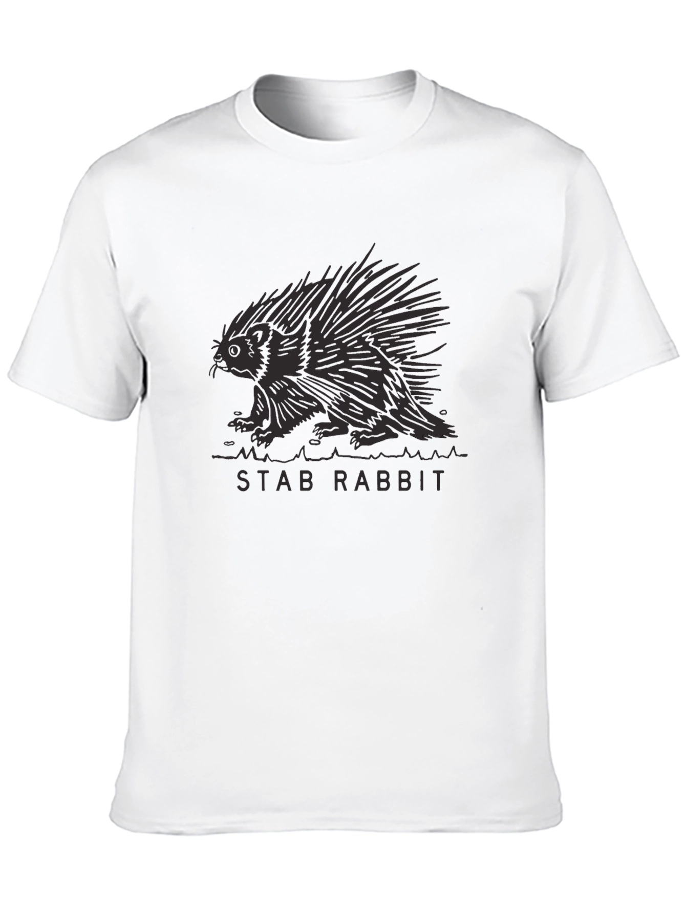 Stab Rabbit Graphic Tee - Black Cotton Comfort