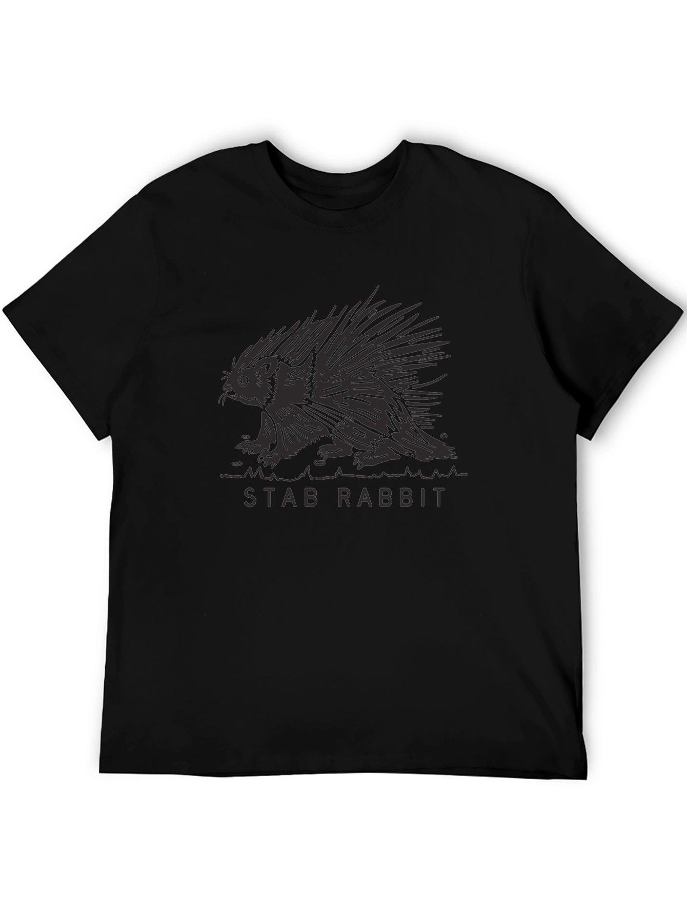 Stab Rabbit Graphic Tee - Black Cotton Comfort