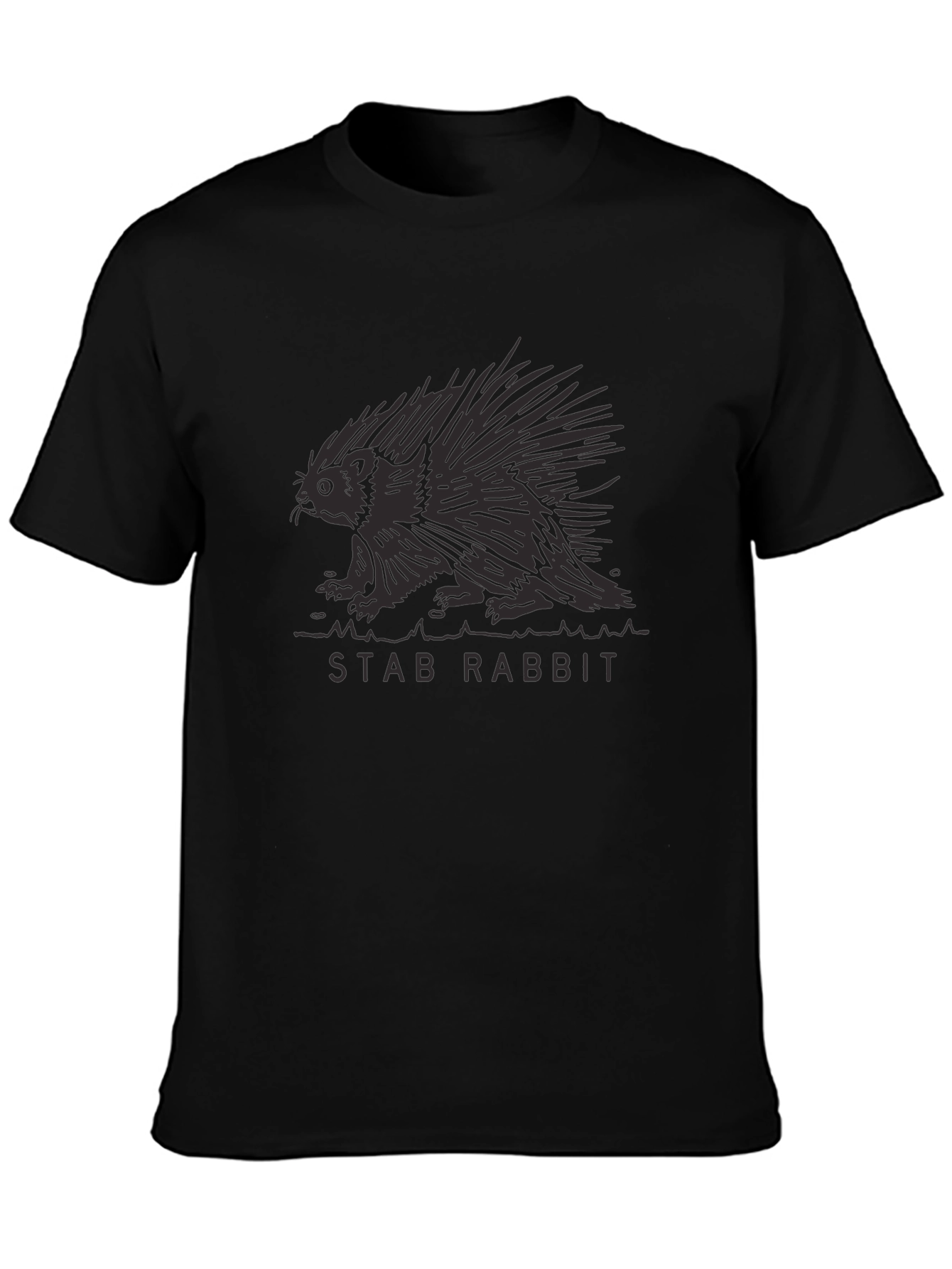 Stab Rabbit Graphic Tee - Black Cotton Comfort