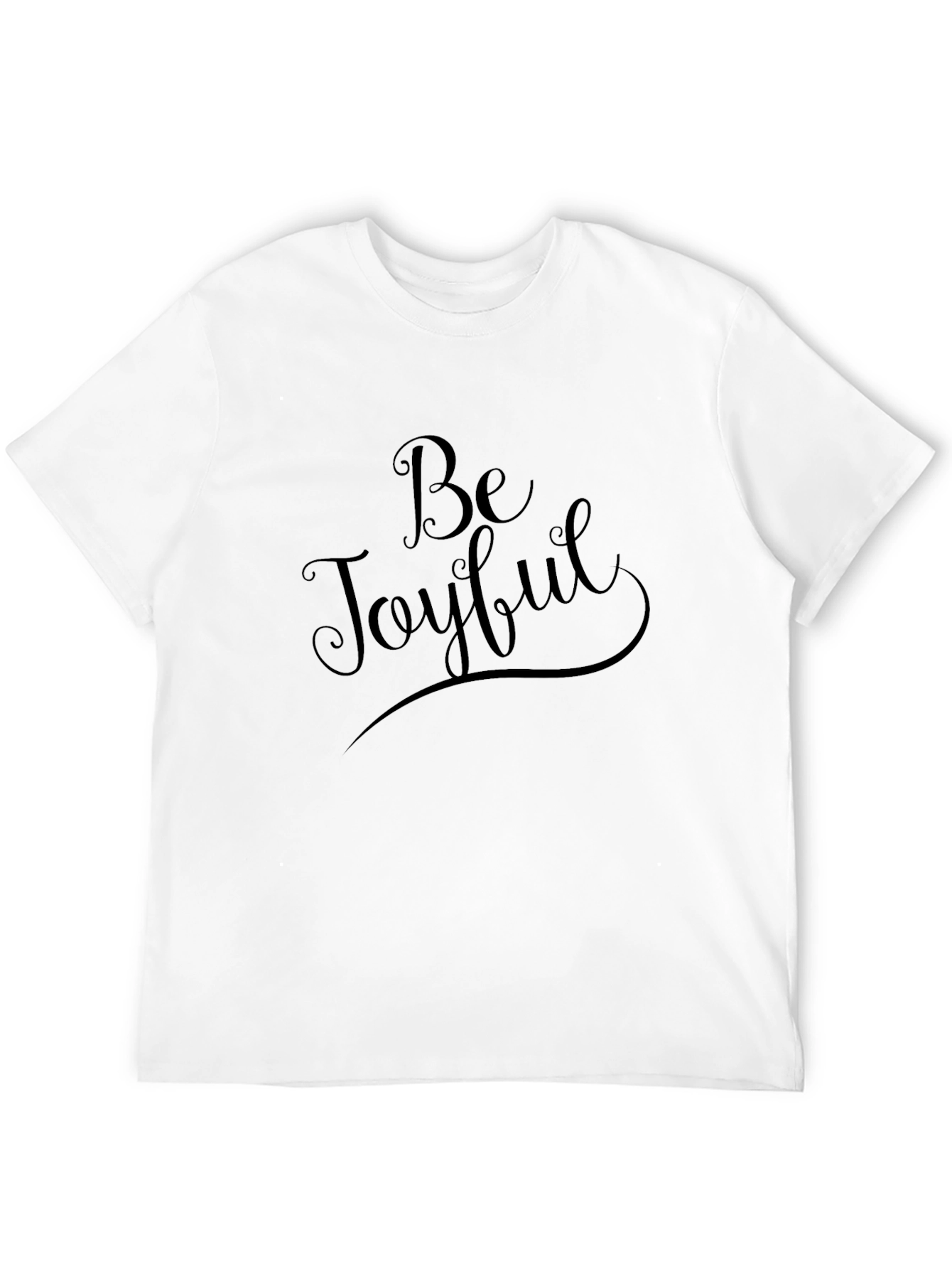 Be Joyful Black Graphic T-Shirt