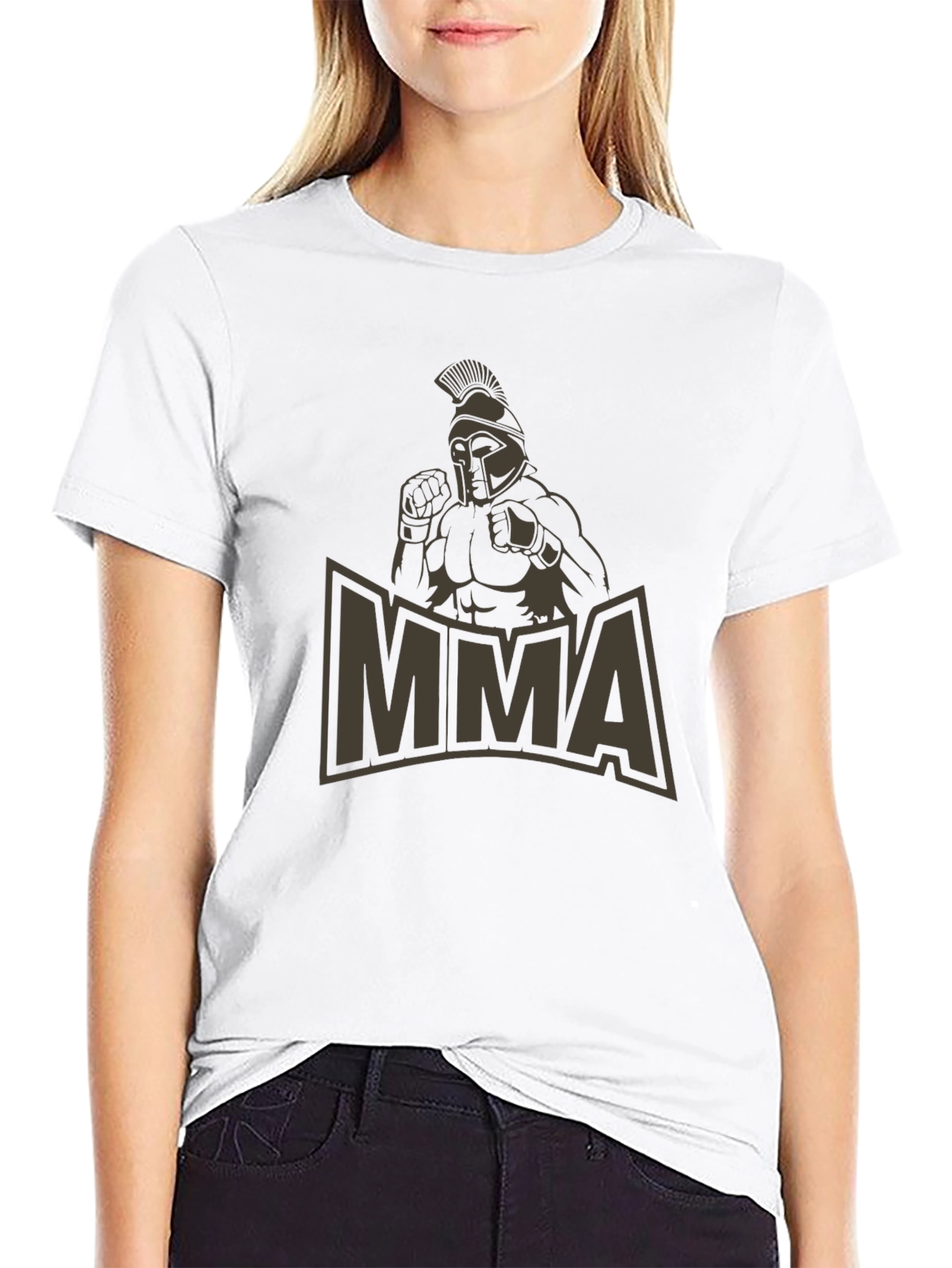 MMA Spartan Warrior Graphic Tee - Black