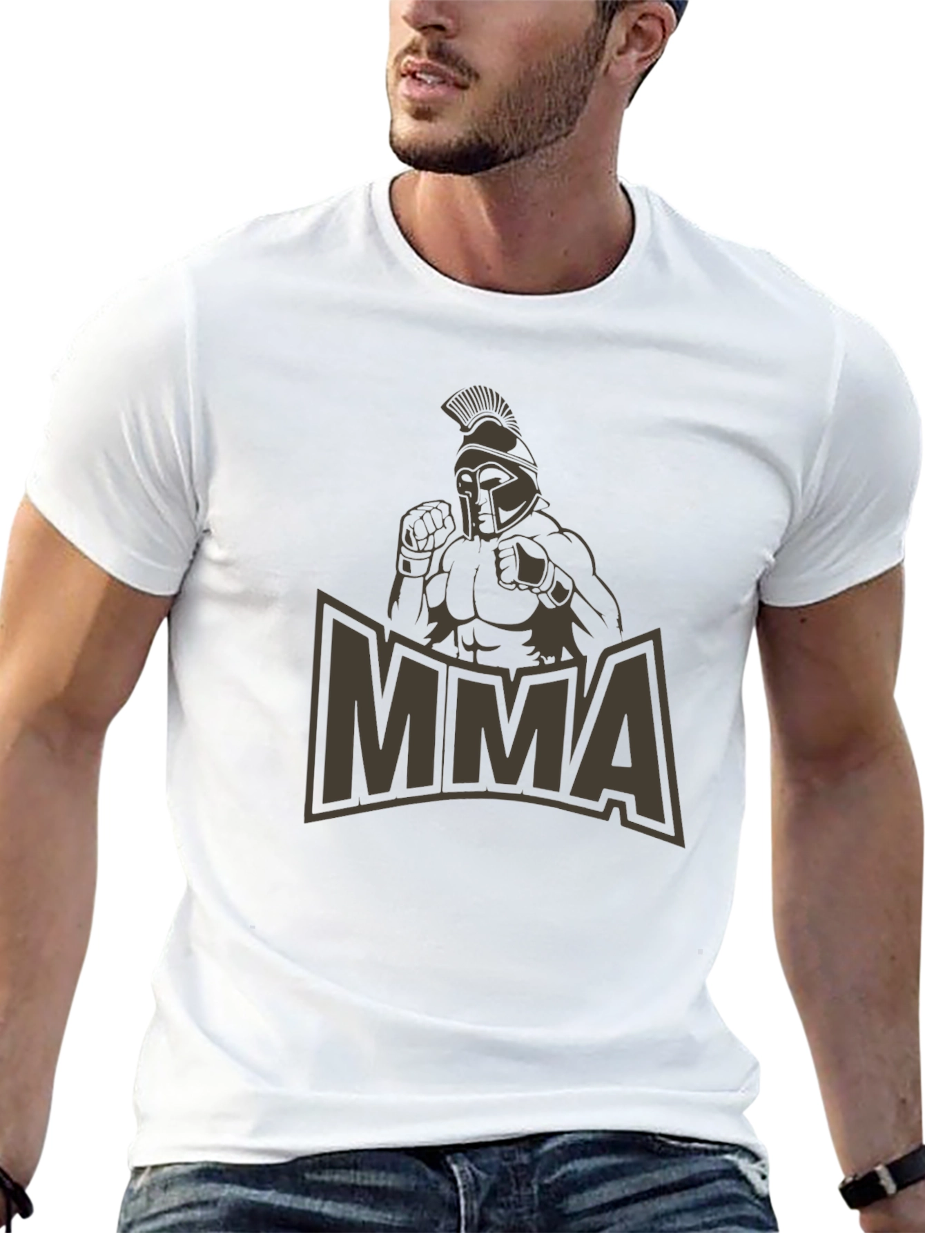 MMA Spartan Warrior Graphic Tee - Black