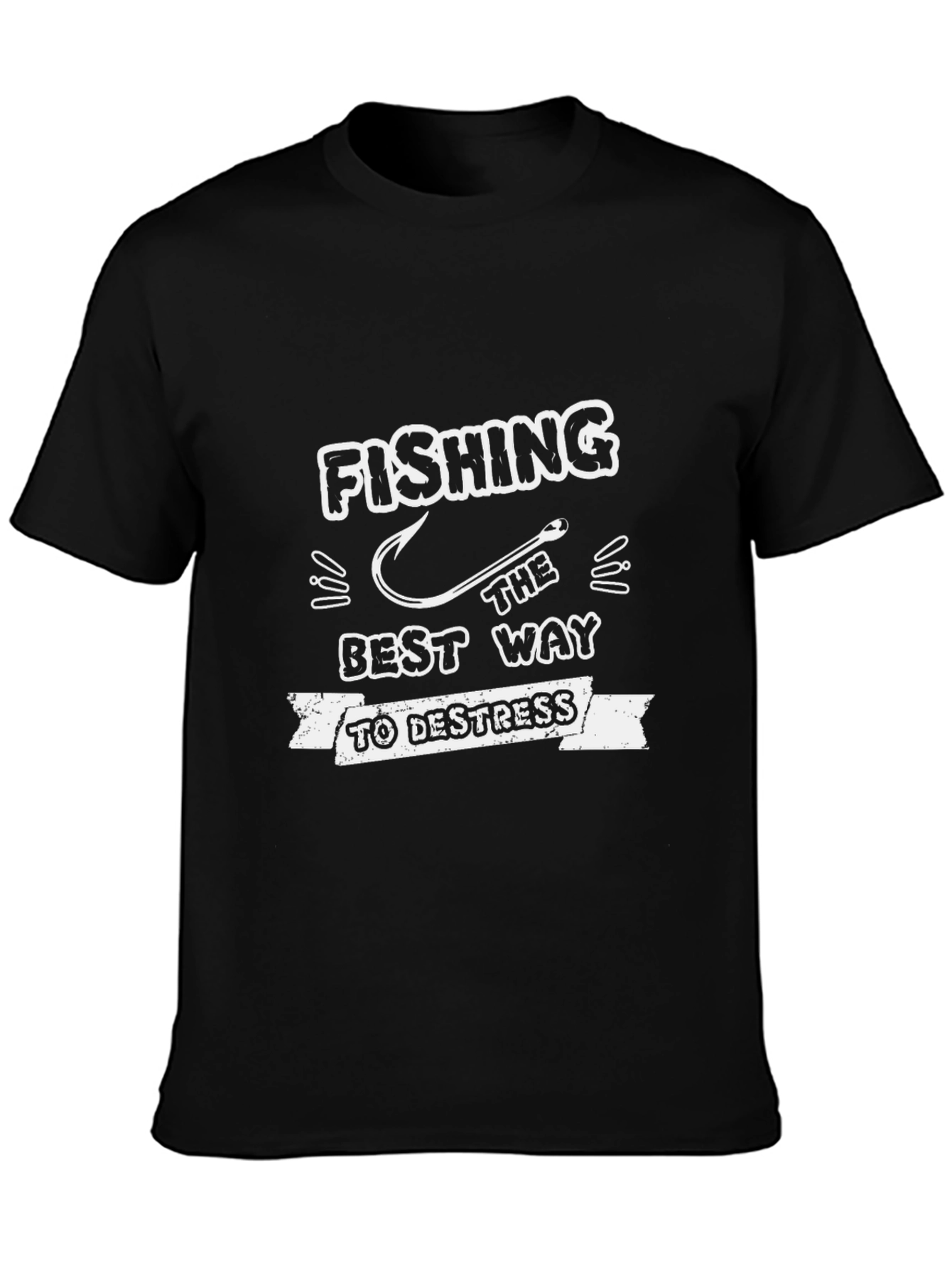 Fishing Best Way to Destress Graphic Tee