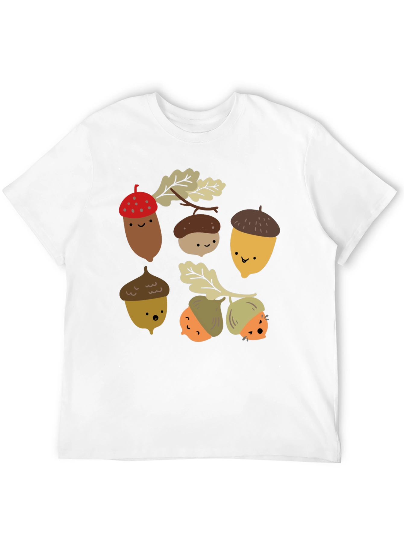 Cute Acorn Cartoon Graphic T-Shirt