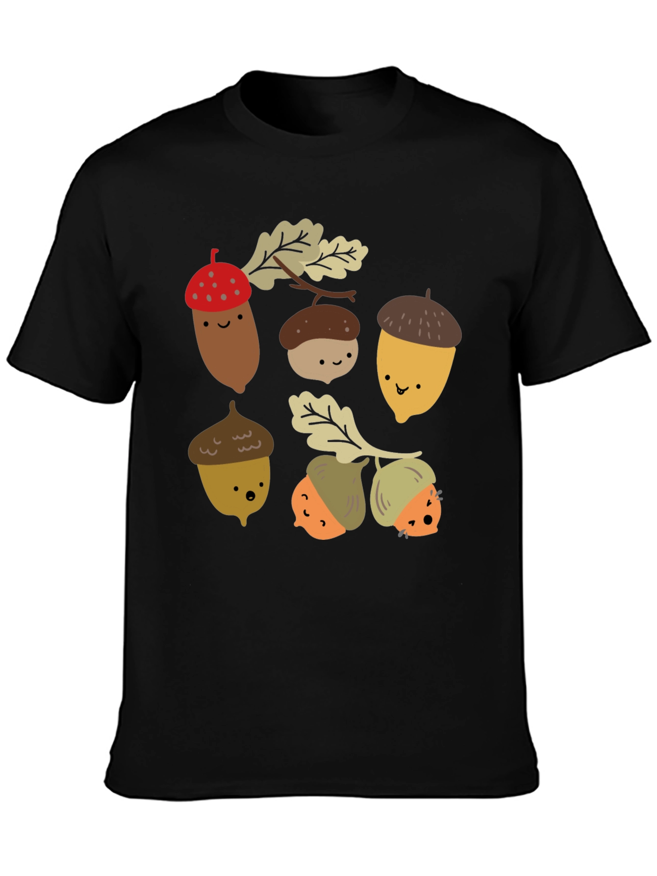Cute Acorn Cartoon Graphic T-Shirt