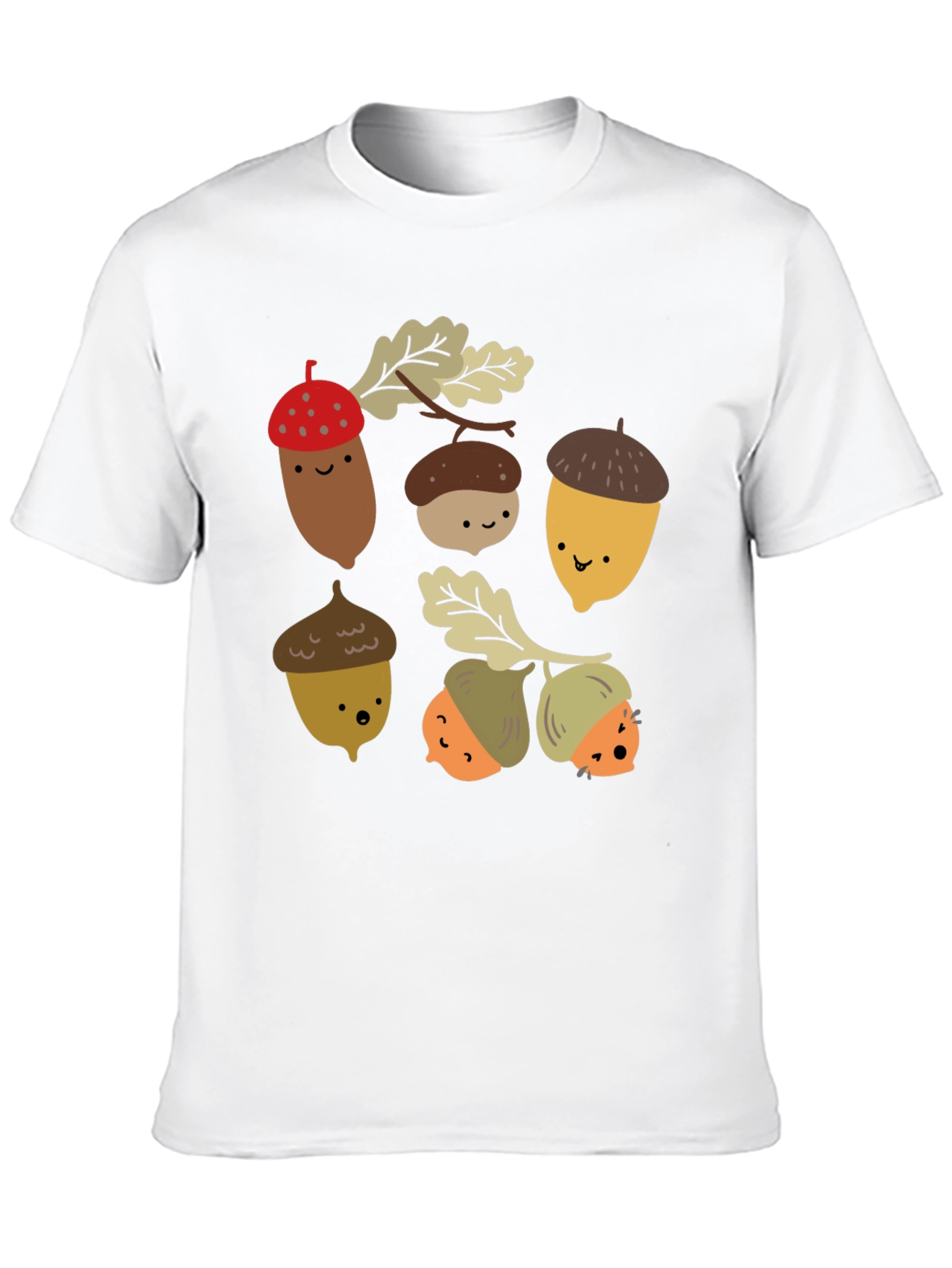 Cute Acorn Cartoon Graphic T-Shirt