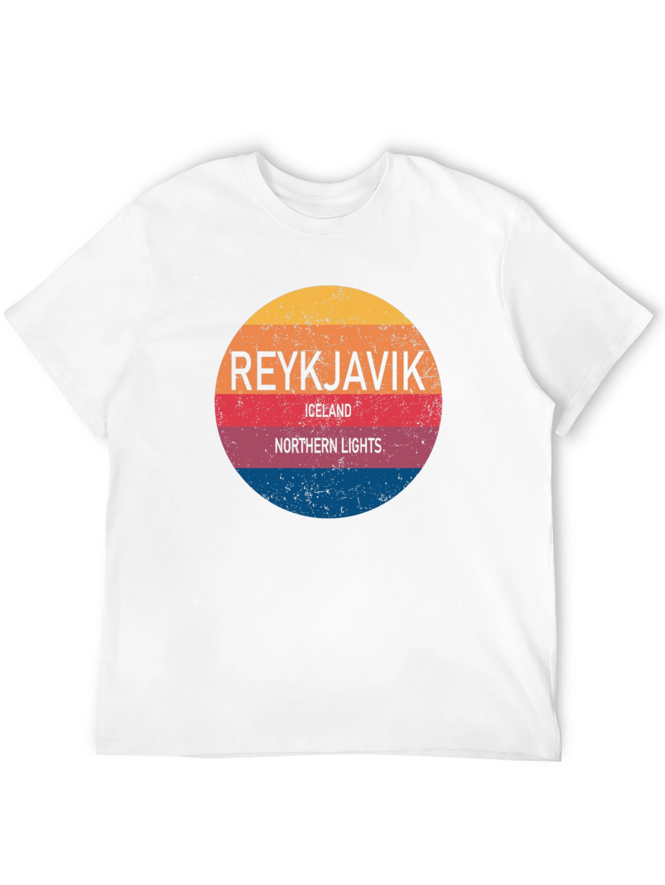 Reykjavik Iceland Northern Lights Graphic T-Shirt