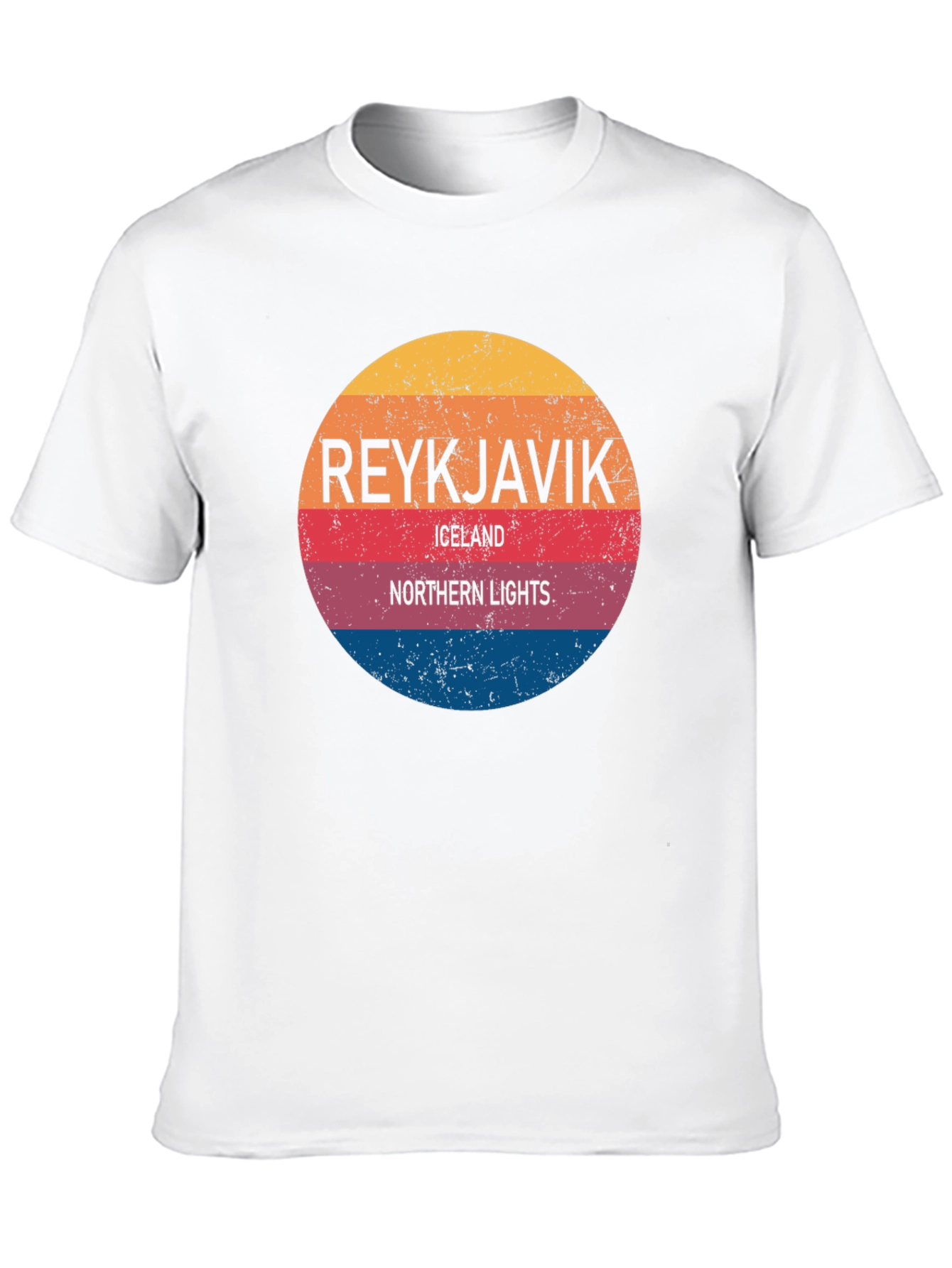 Reykjavik Iceland Northern Lights Graphic T-Shirt