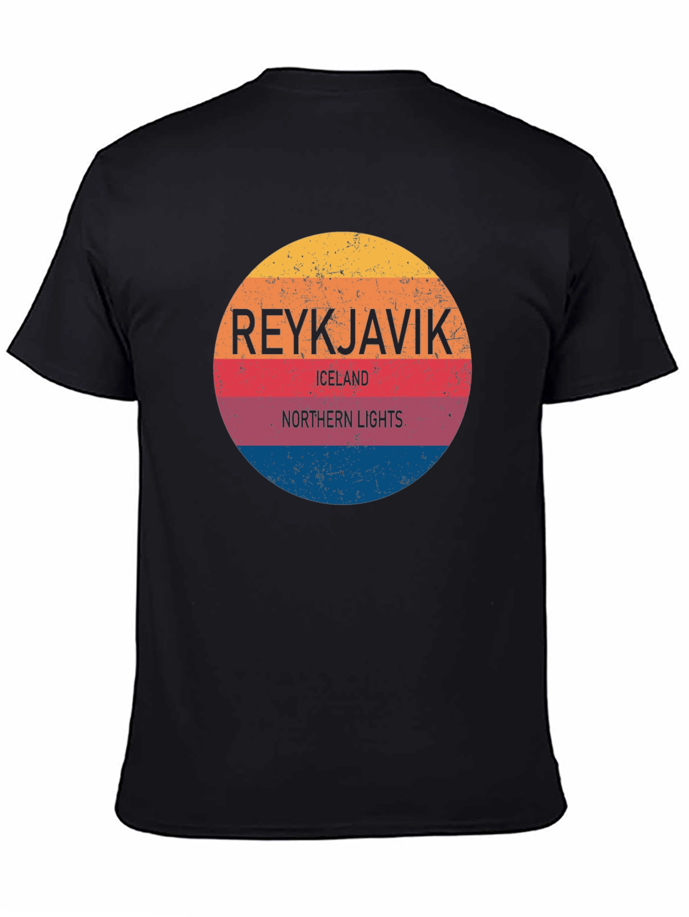 Reykjavik Iceland Northern Lights Graphic T-Shirt