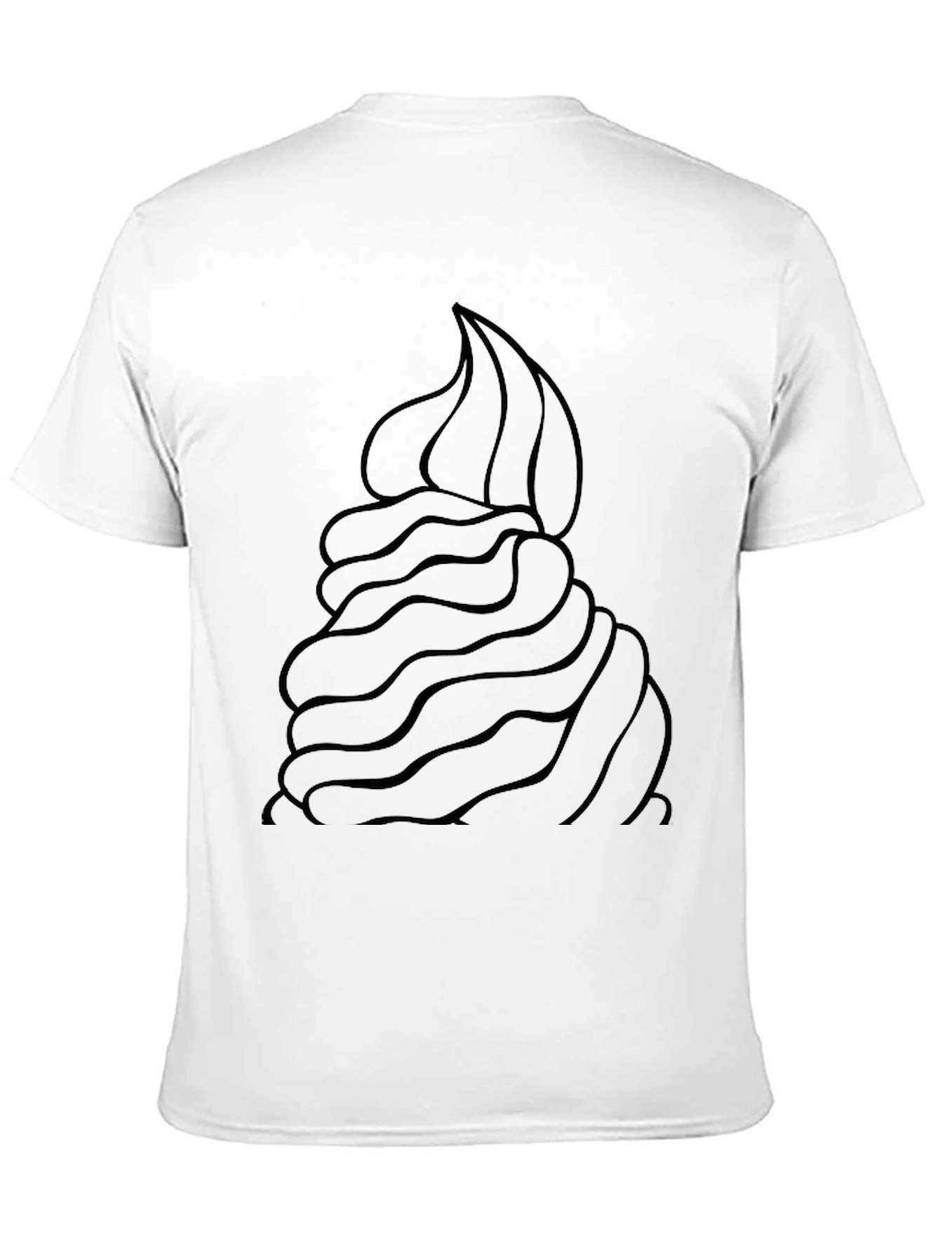 Swirl Design Black T-Shirt