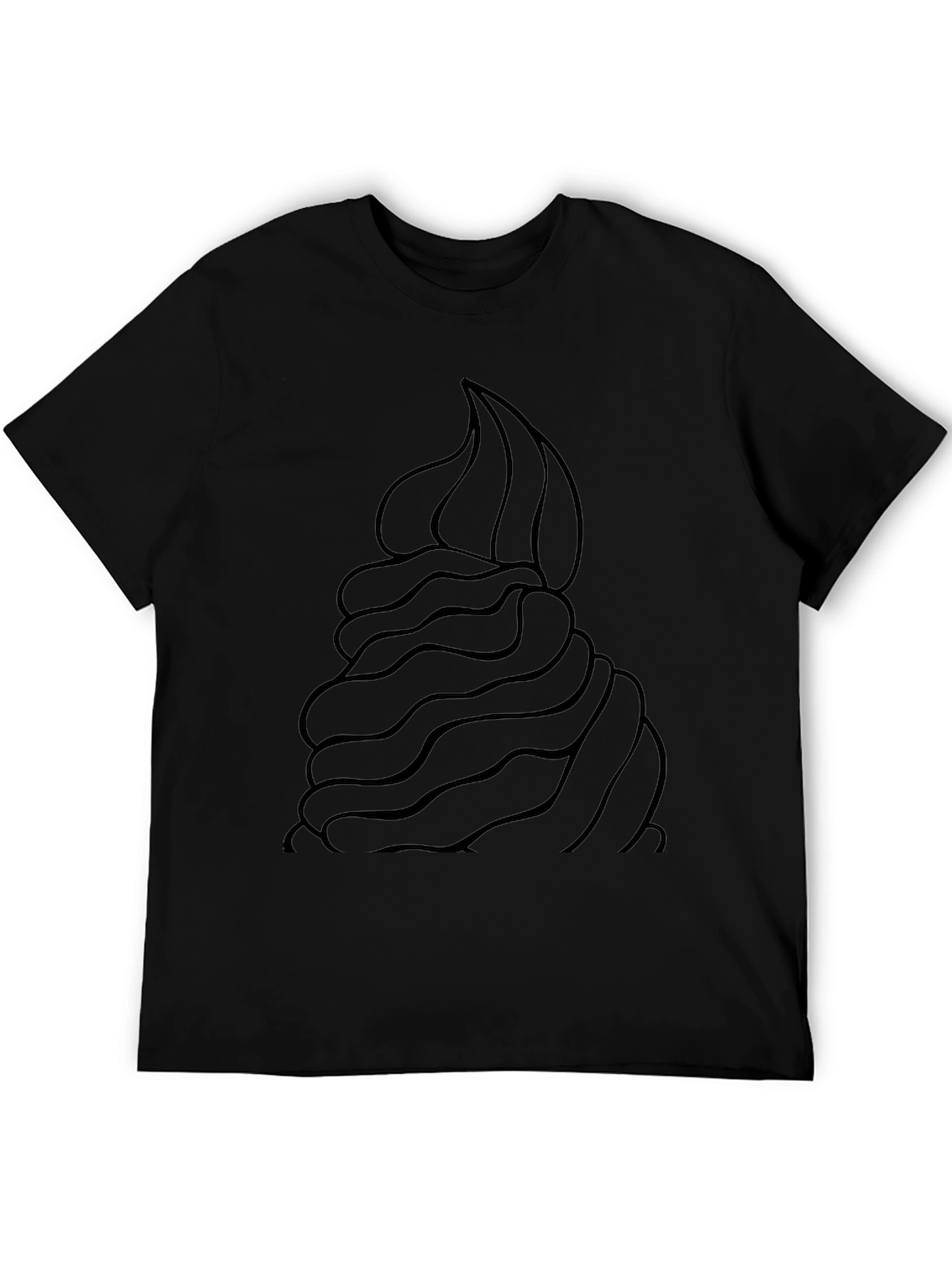 Swirl Design Black T-Shirt