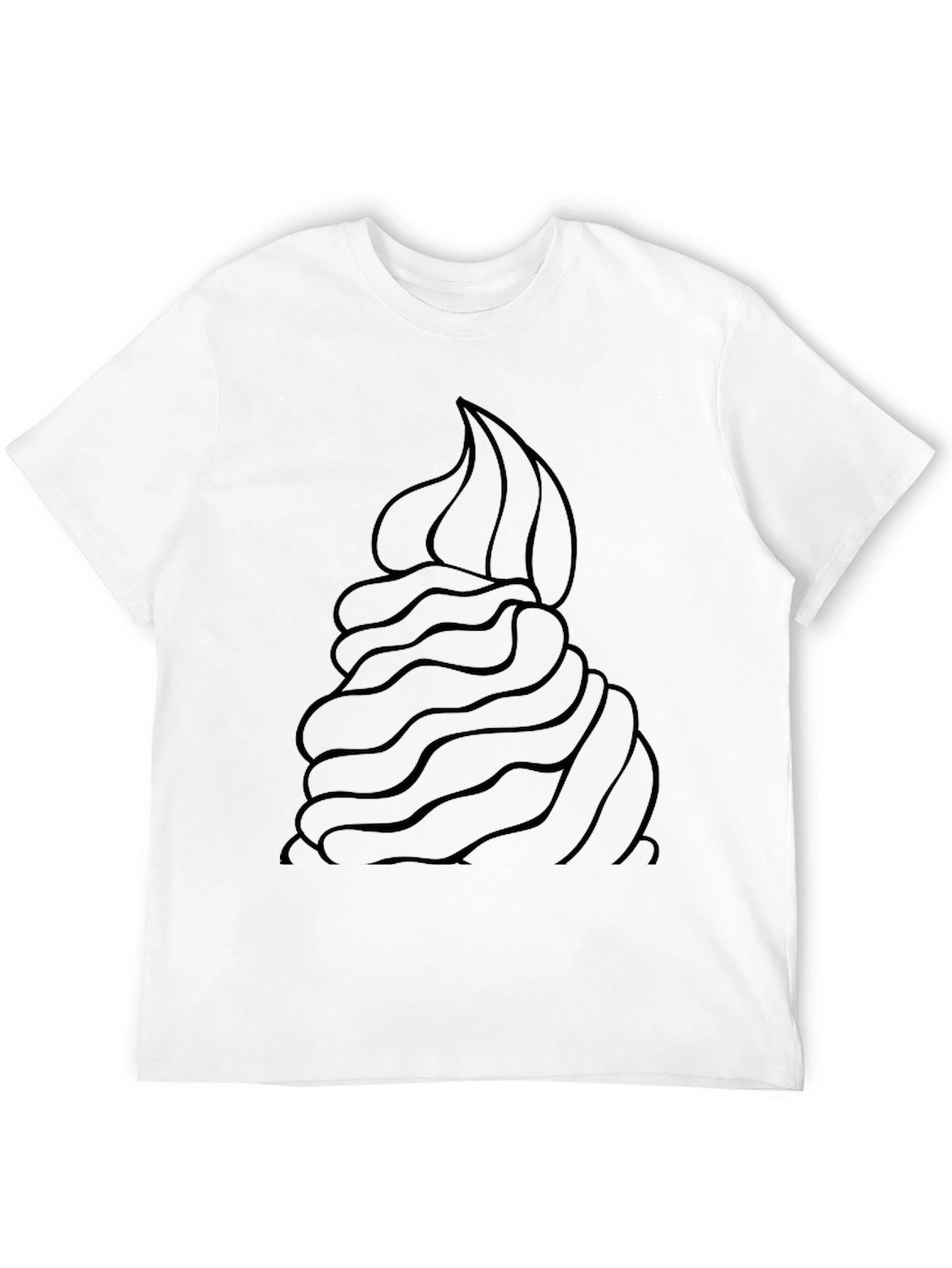 Swirl Design Black T-Shirt