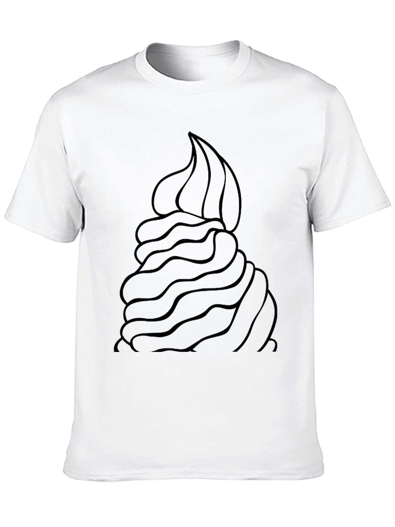 Swirl Design Black T-Shirt