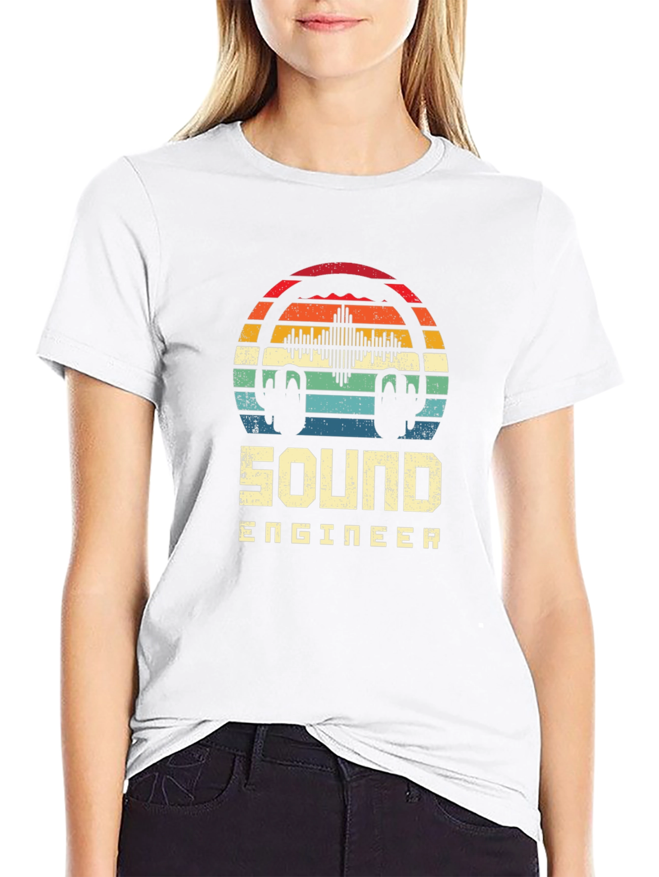 Sound Engineer Retro Style Graphic T-Shirt