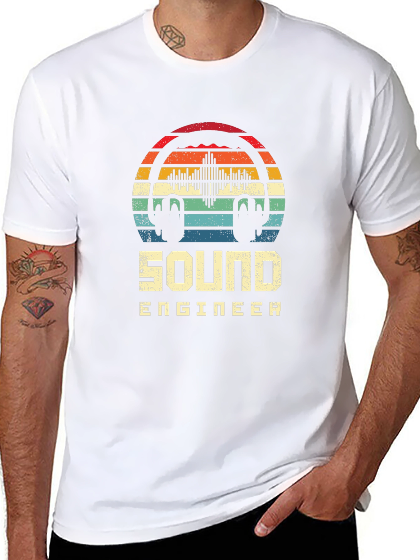 Sound Engineer Retro Style Graphic T-Shirt