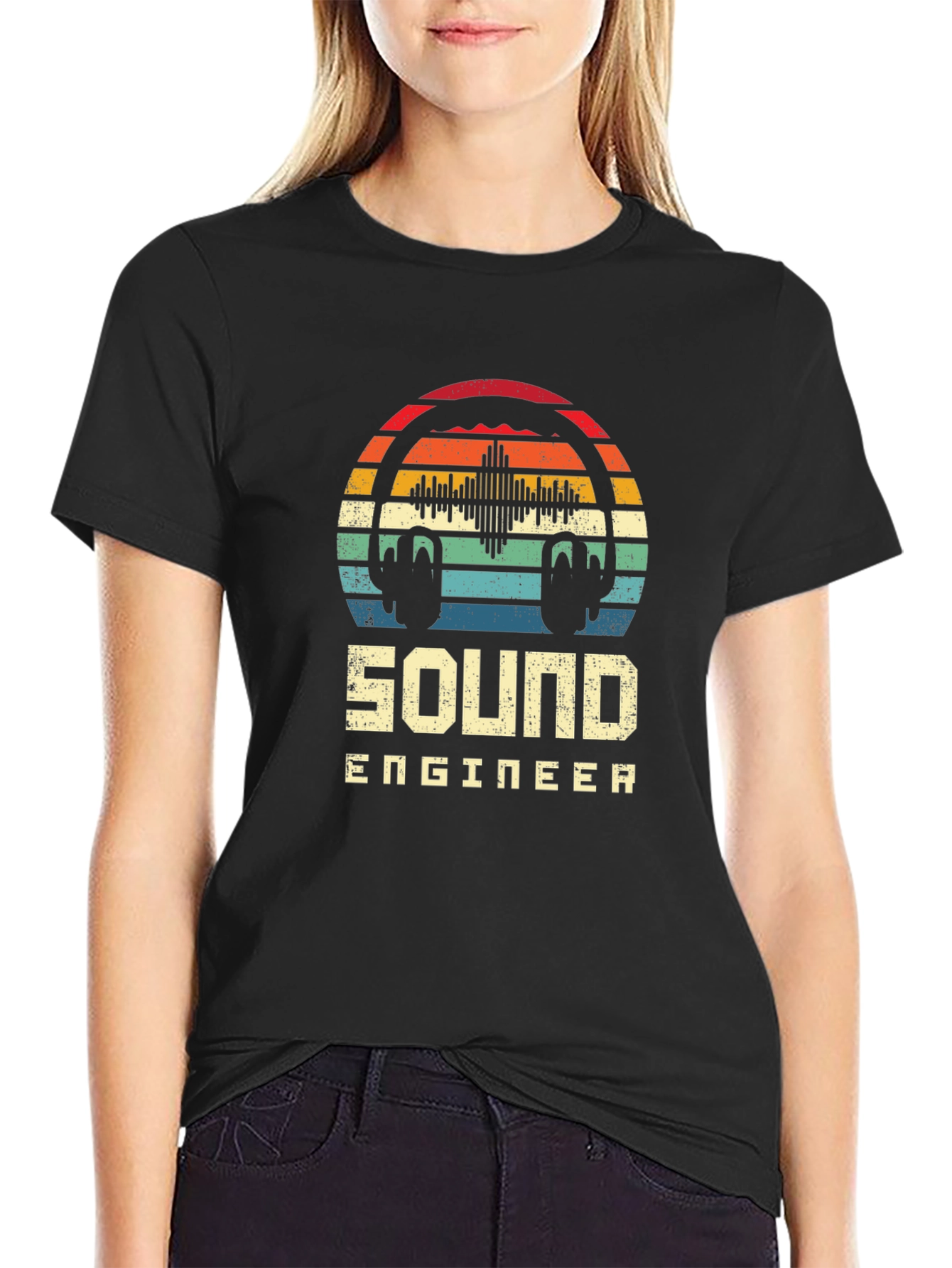 Sound Engineer Retro Style Graphic T-Shirt