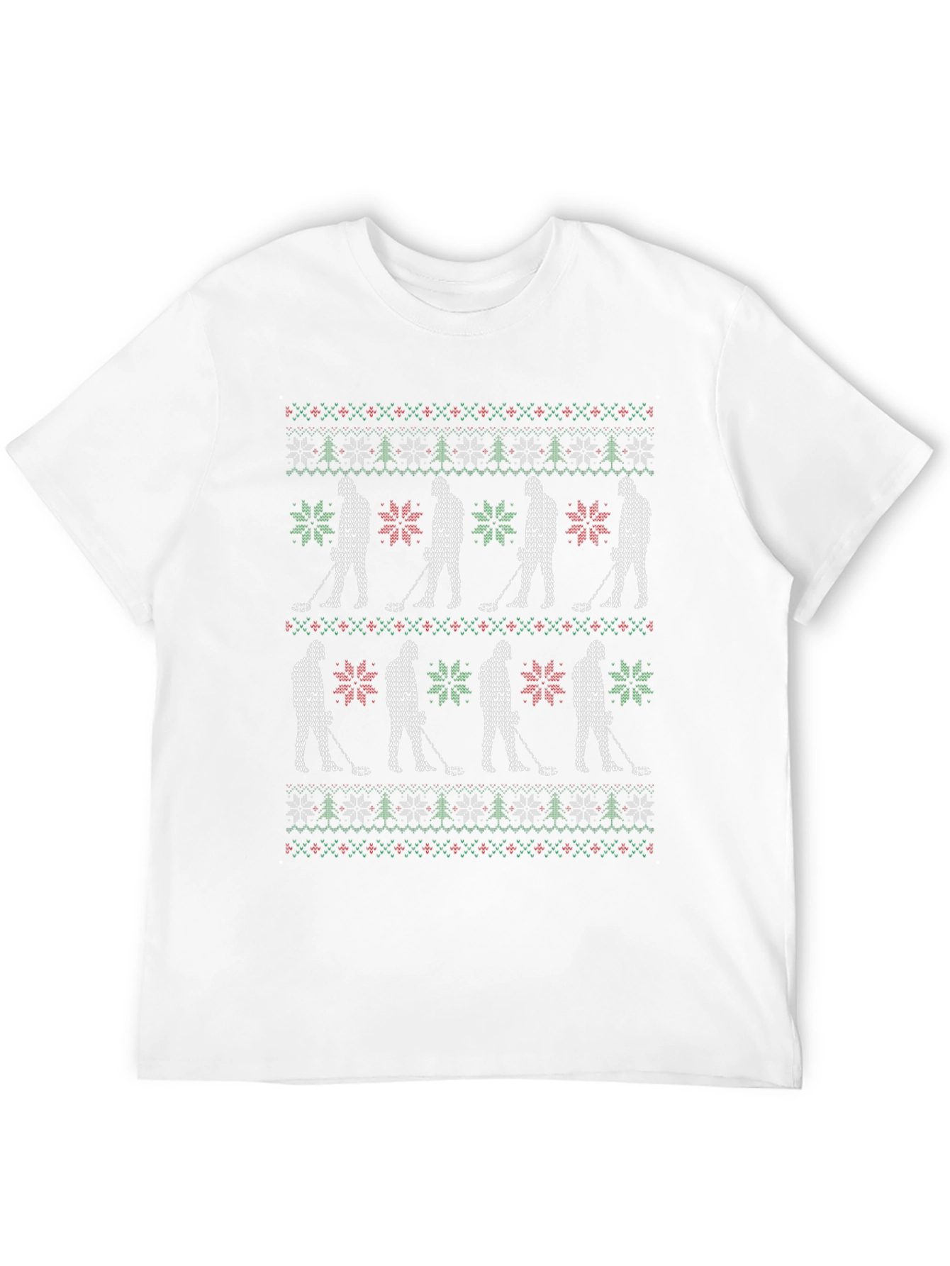 Festive Golf Pattern T-Shirt: Christmas Tee