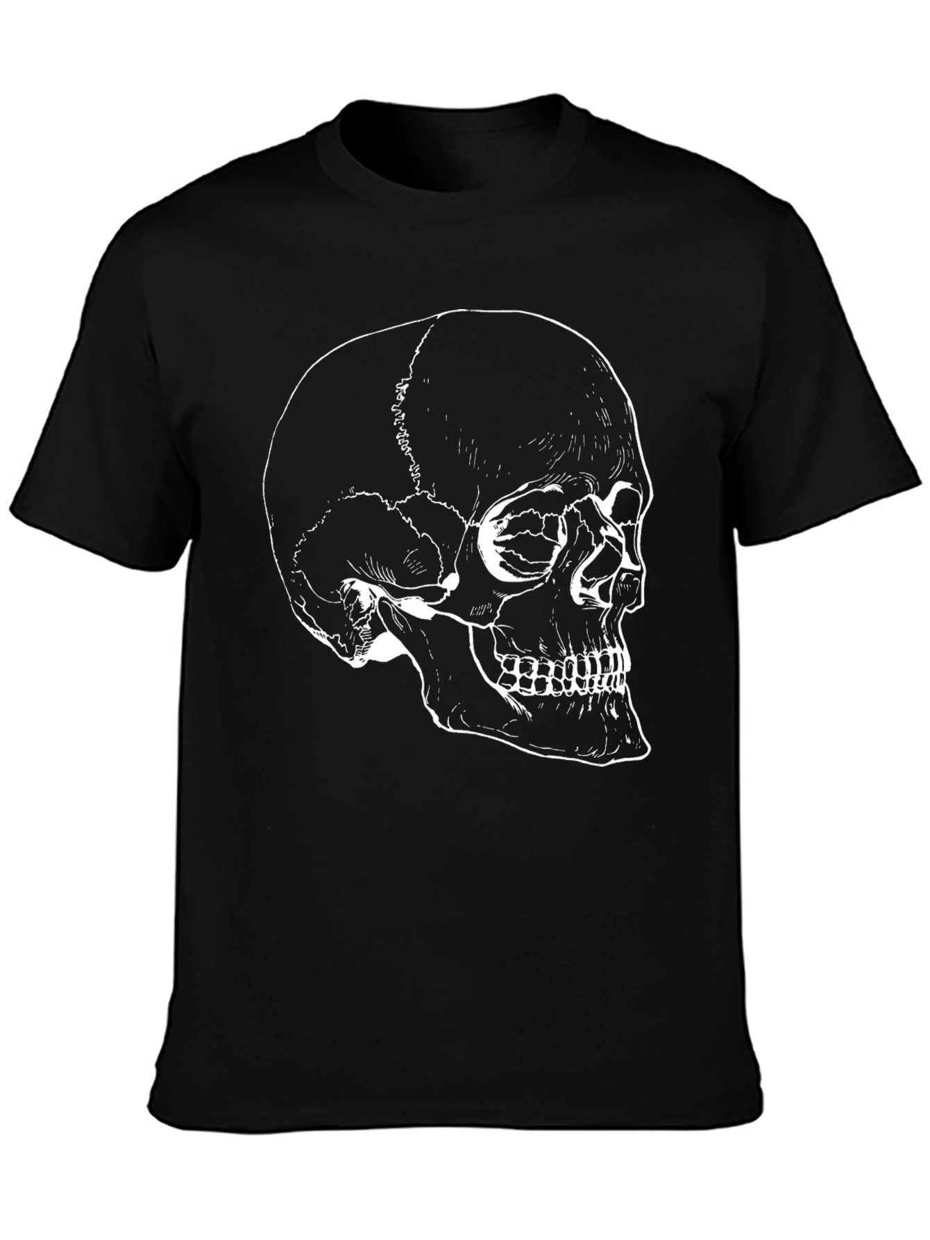 Skull Graphic Print Black T-Shirt