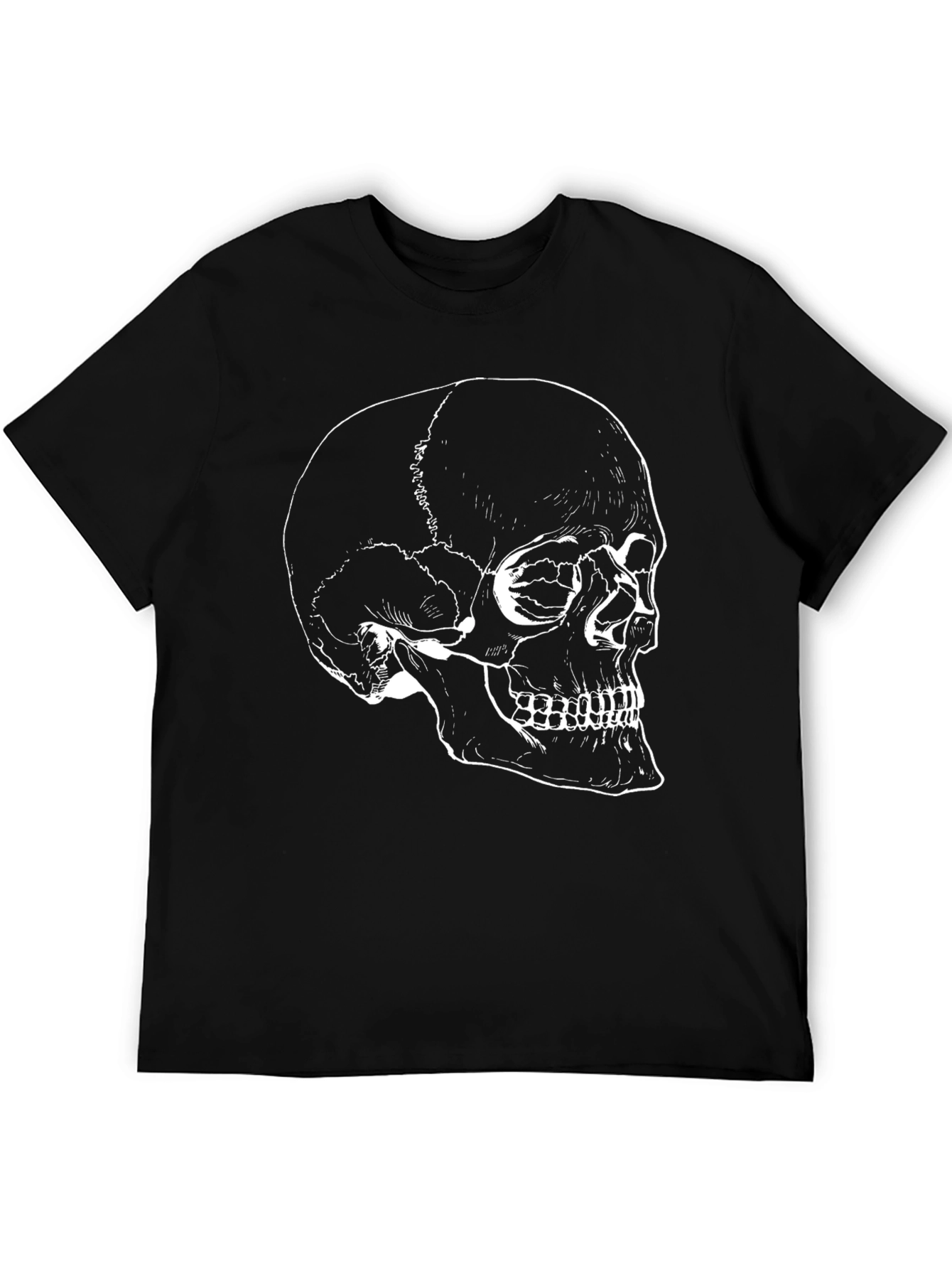 Skull Graphic Print Black T-Shirt