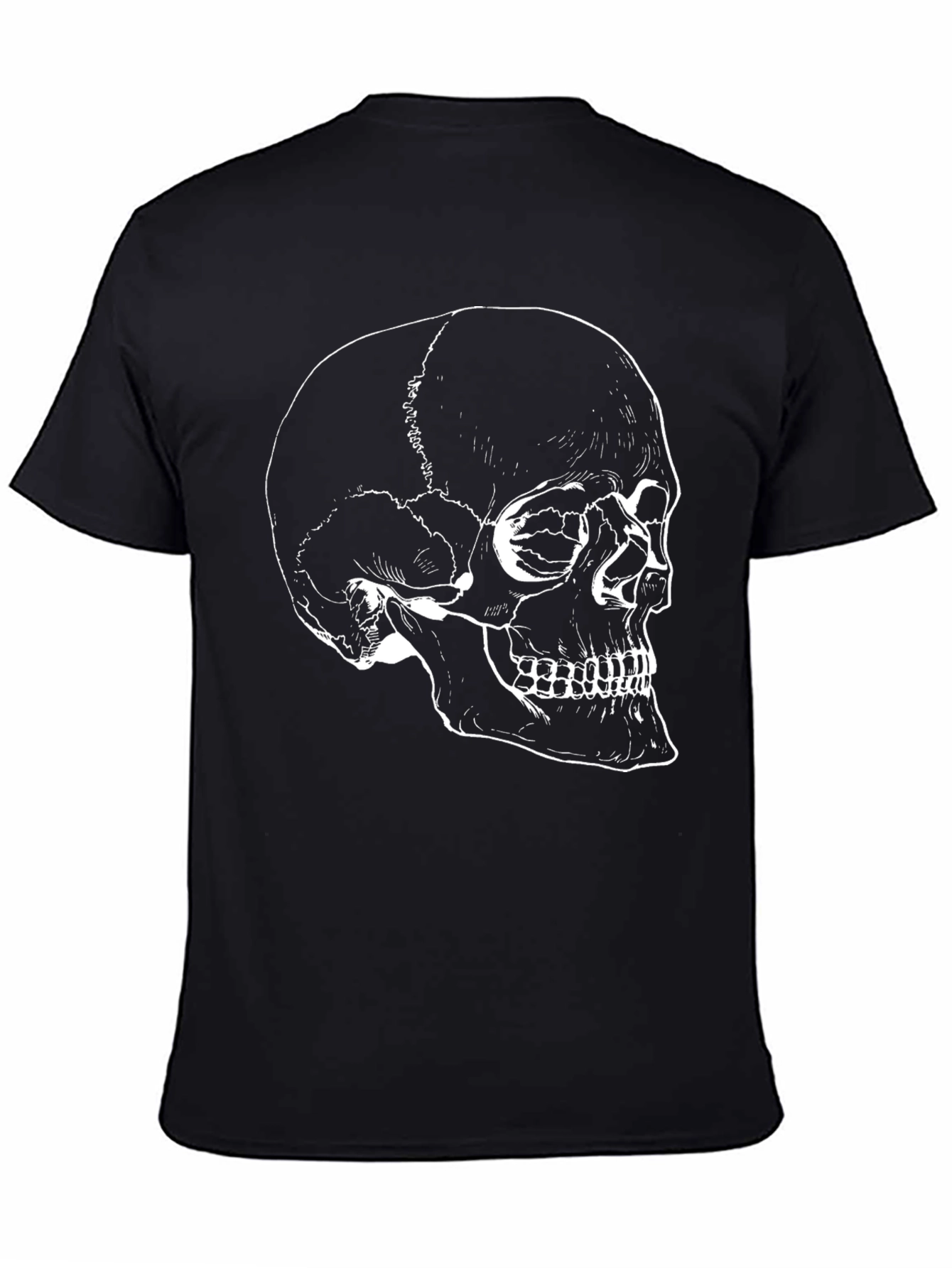 Skull Graphic Print Black T-Shirt