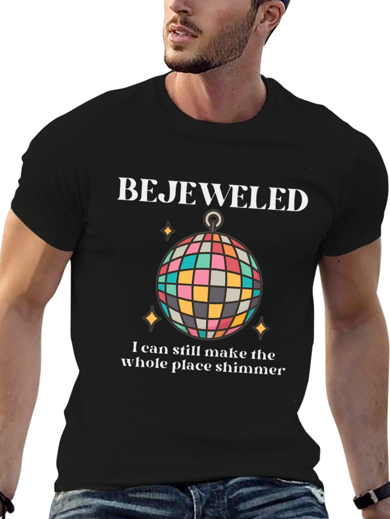Bejeweled Shimmer Disco Ball Graphic Tee
