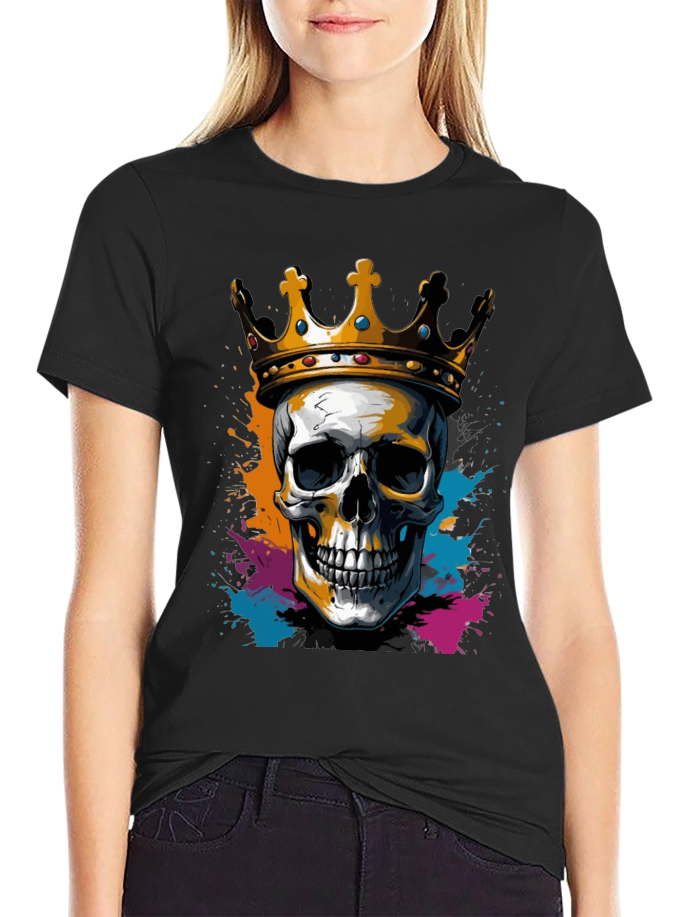 Skull King Black Graphic Tee