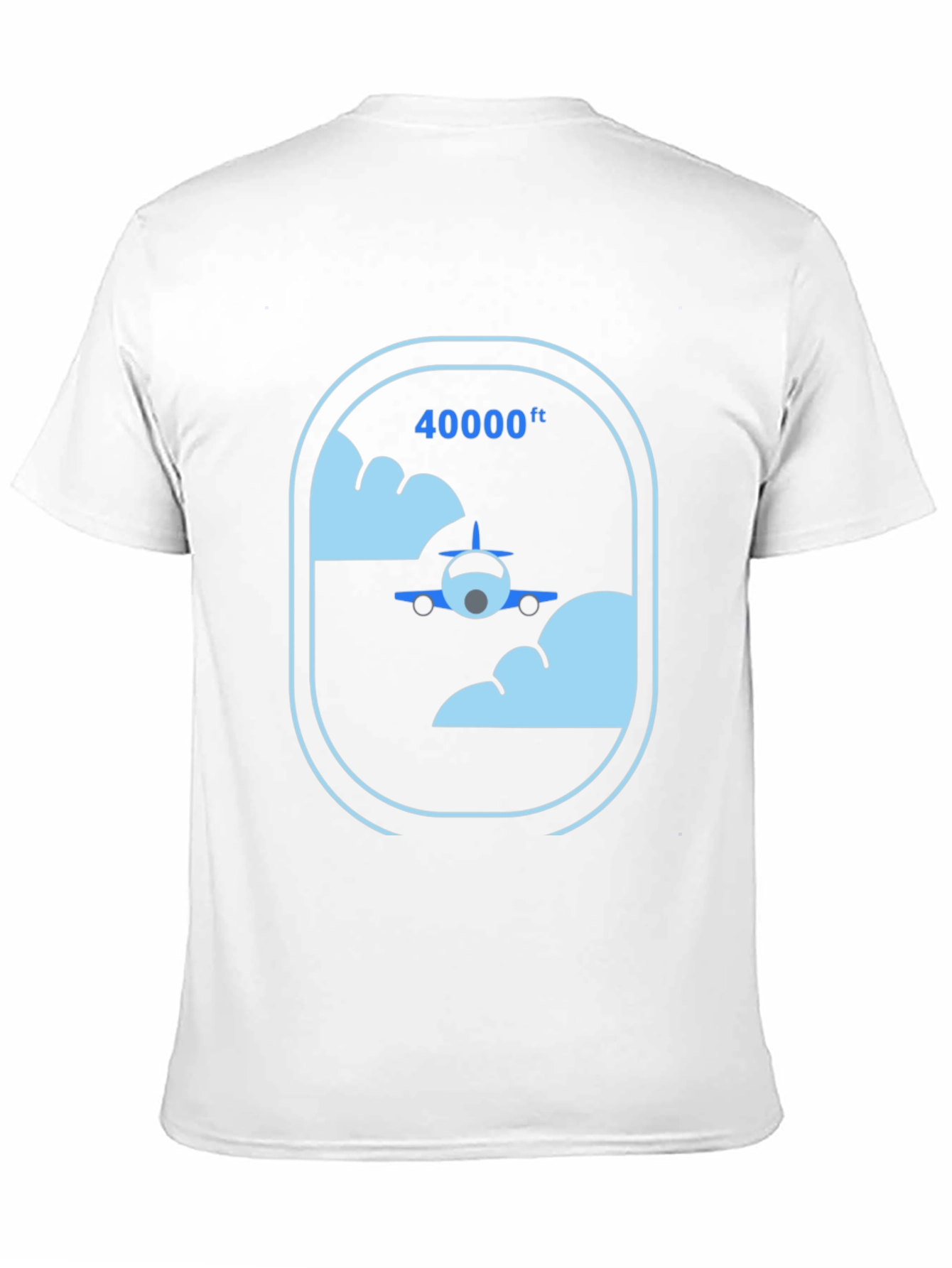 Airplane at 40000ft Graphic Black T-Shirt