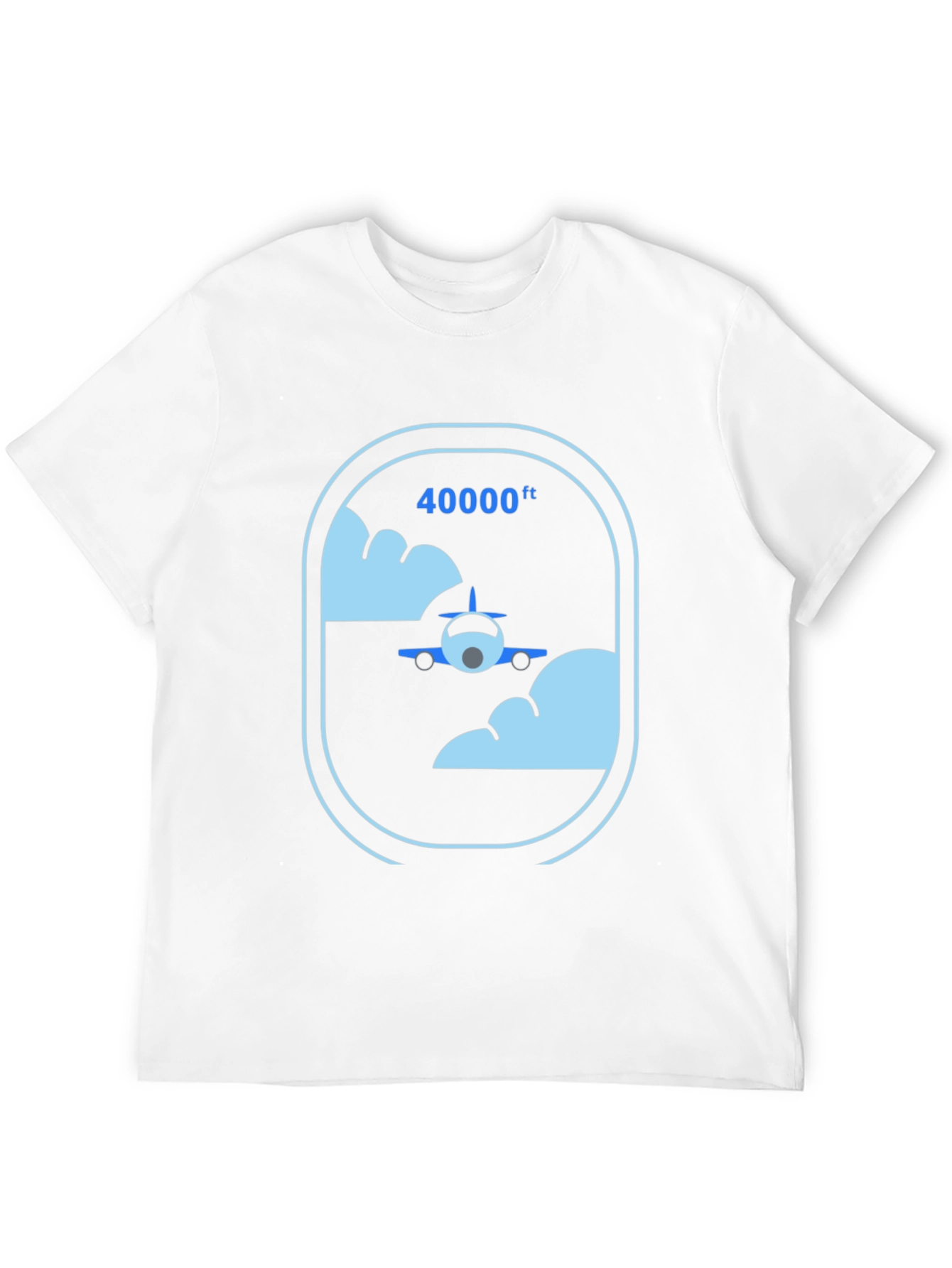 Airplane at 40000ft Graphic Black T-Shirt