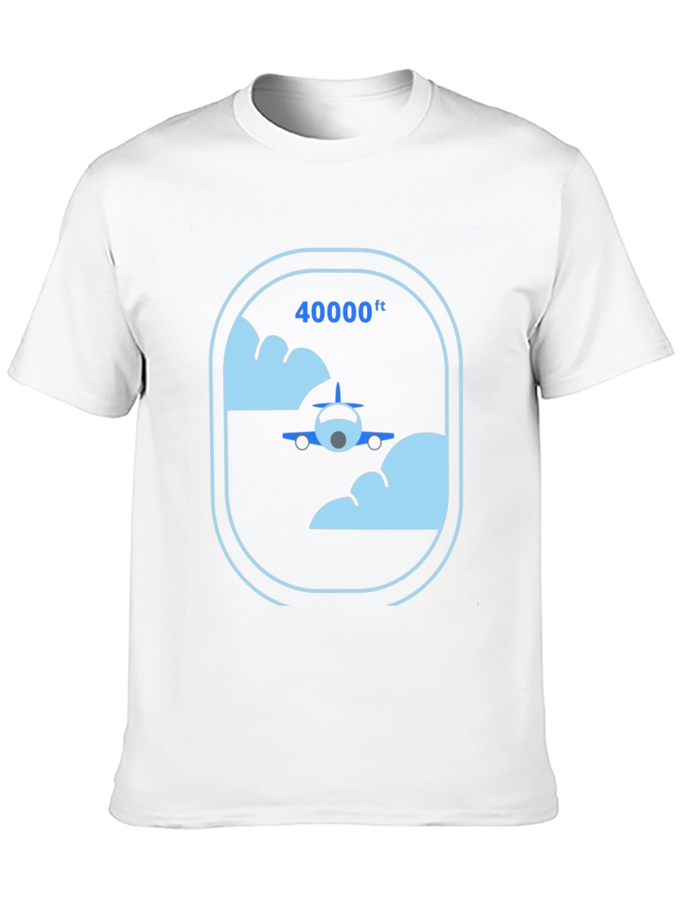 Airplane at 40000ft Graphic Black T-Shirt