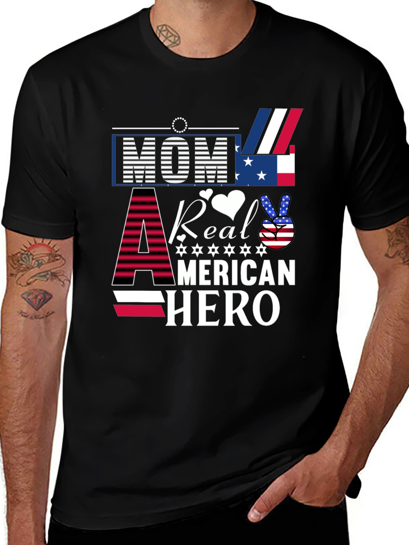 Mom A Real American Hero T-Shirt