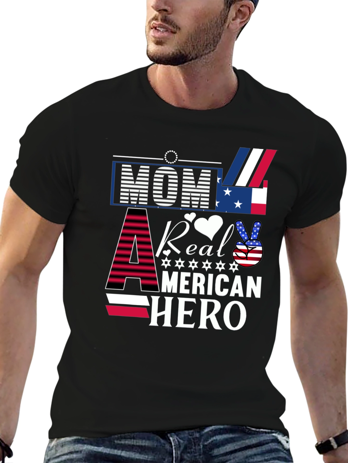 Mom A Real American Hero T-Shirt