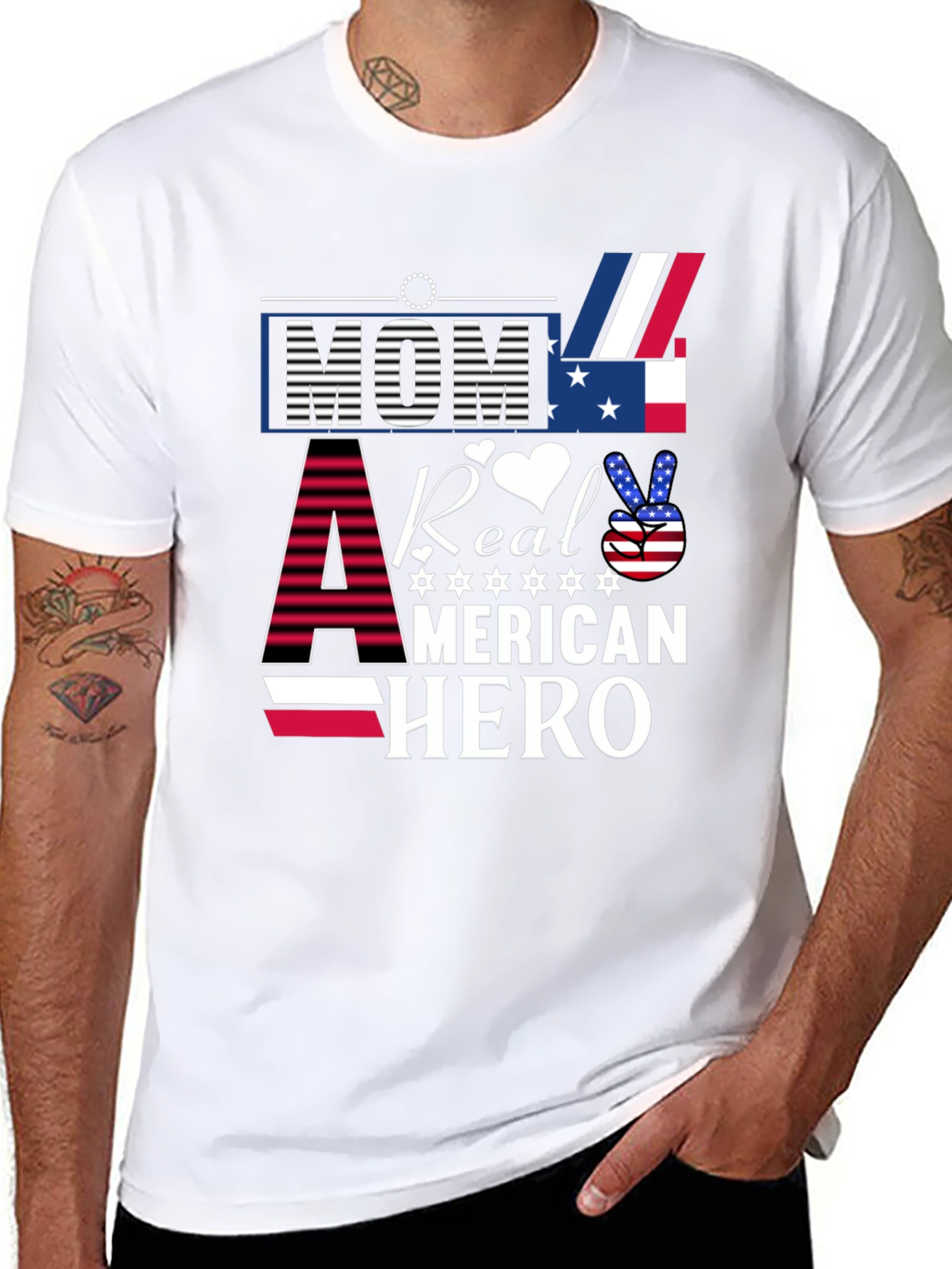 Mom A Real American Hero T-Shirt