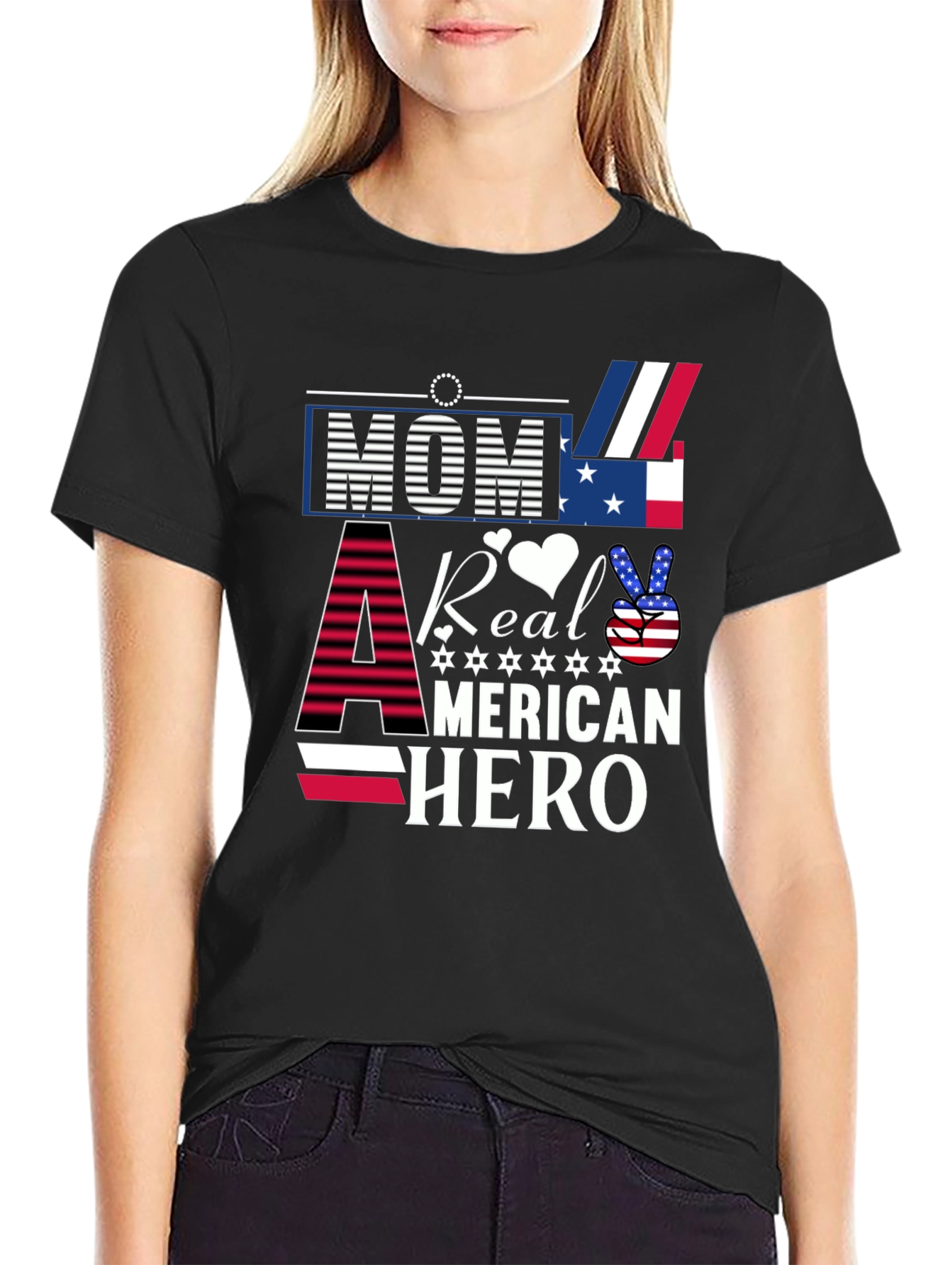 Mom A Real American Hero T-Shirt