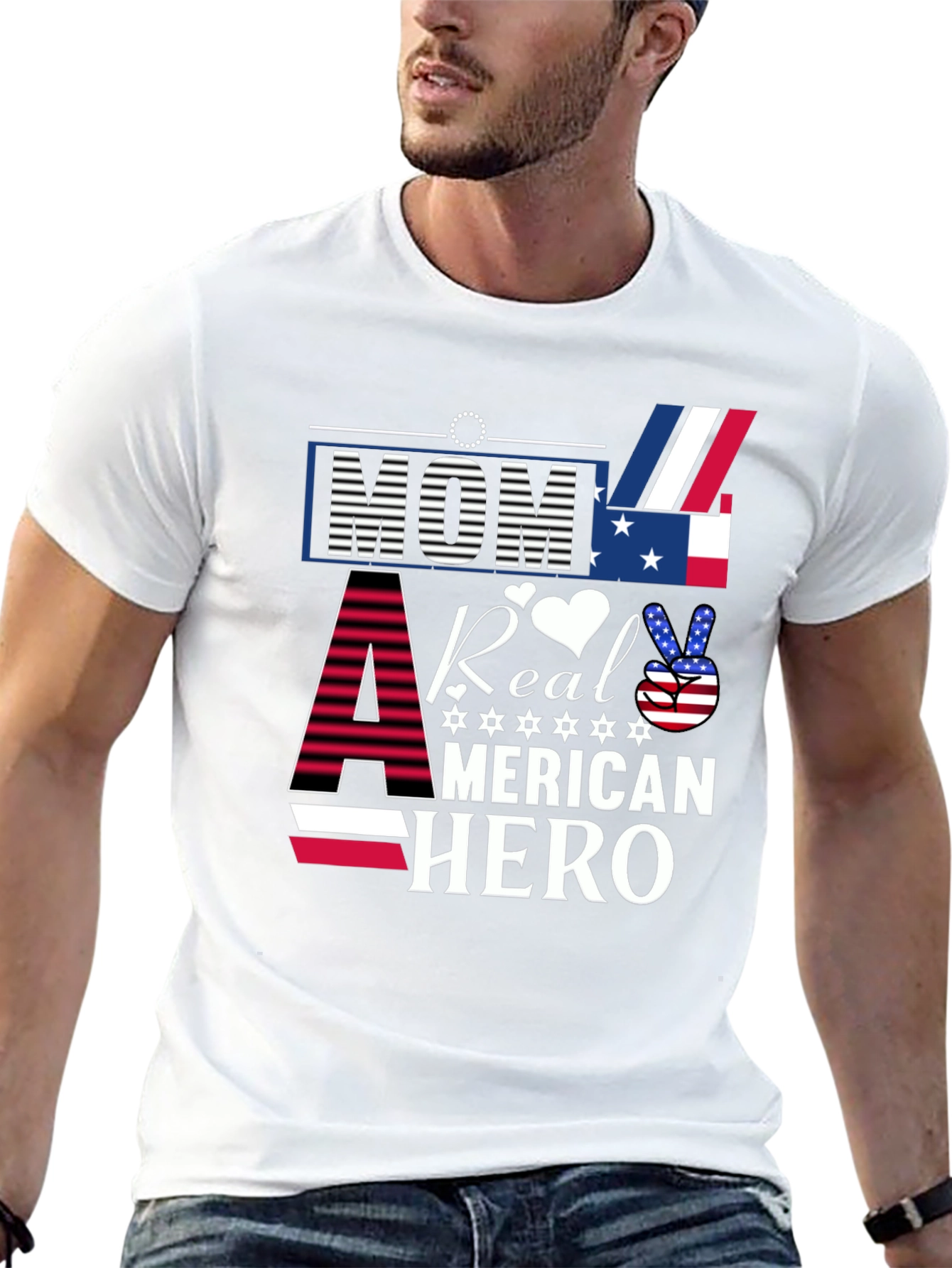 Mom A Real American Hero T-Shirt
