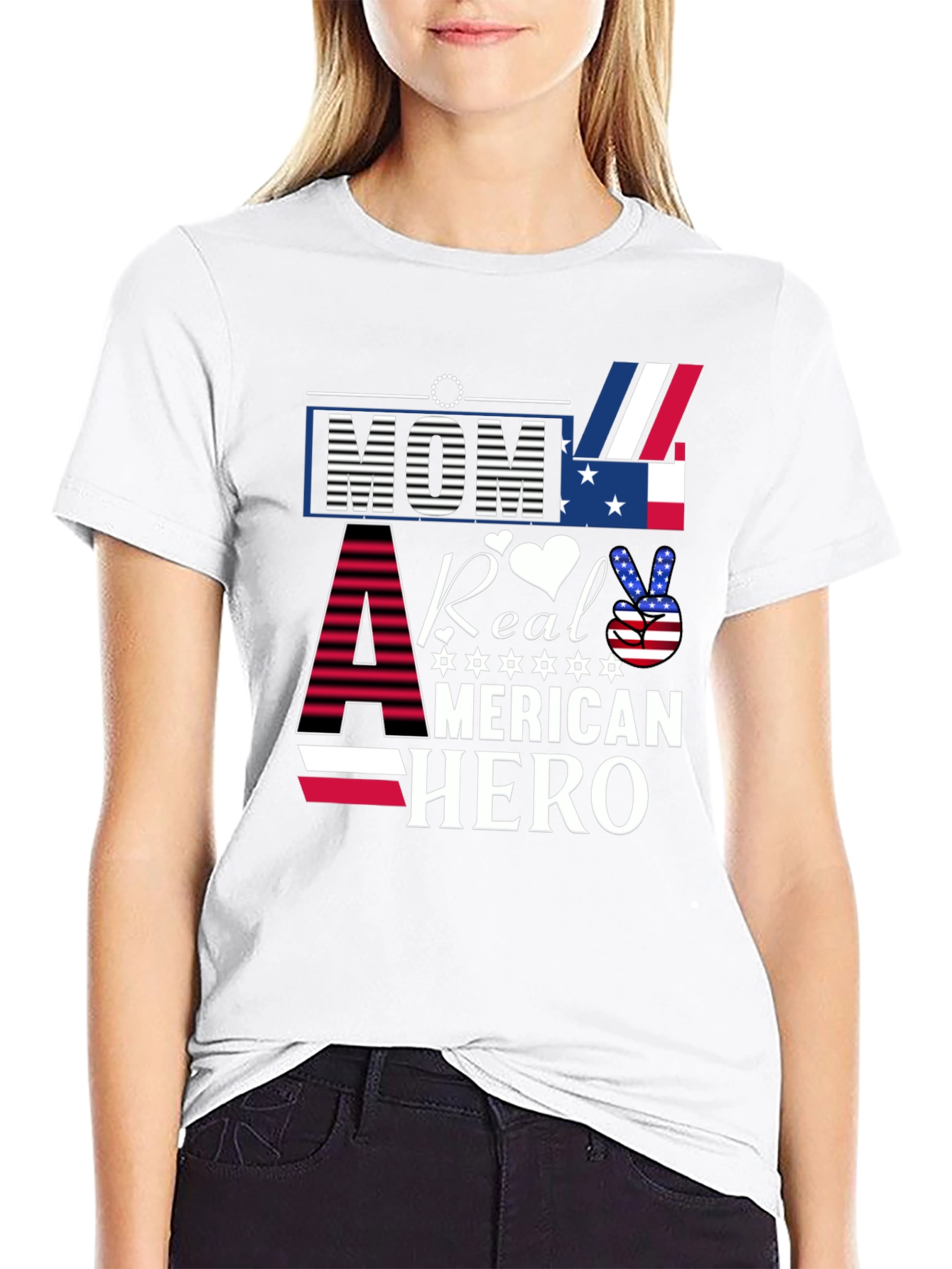 Mom A Real American Hero T-Shirt