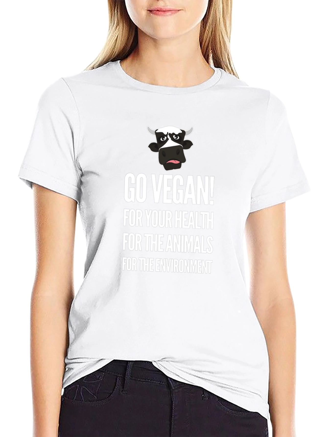 Go Vegan T-Shirt: For Your Health Animals Environment!