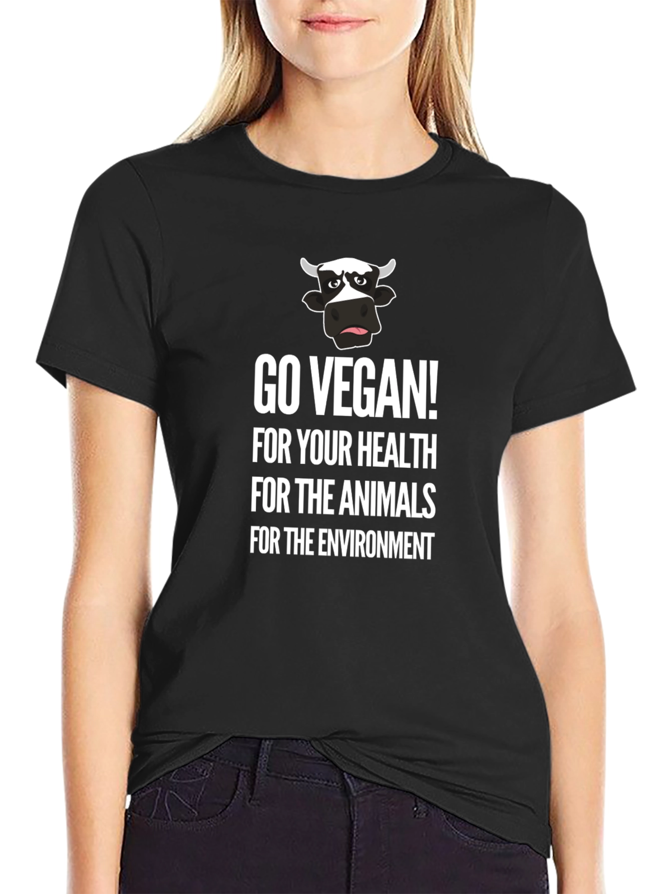 Go Vegan T-Shirt: For Your Health Animals Environment!