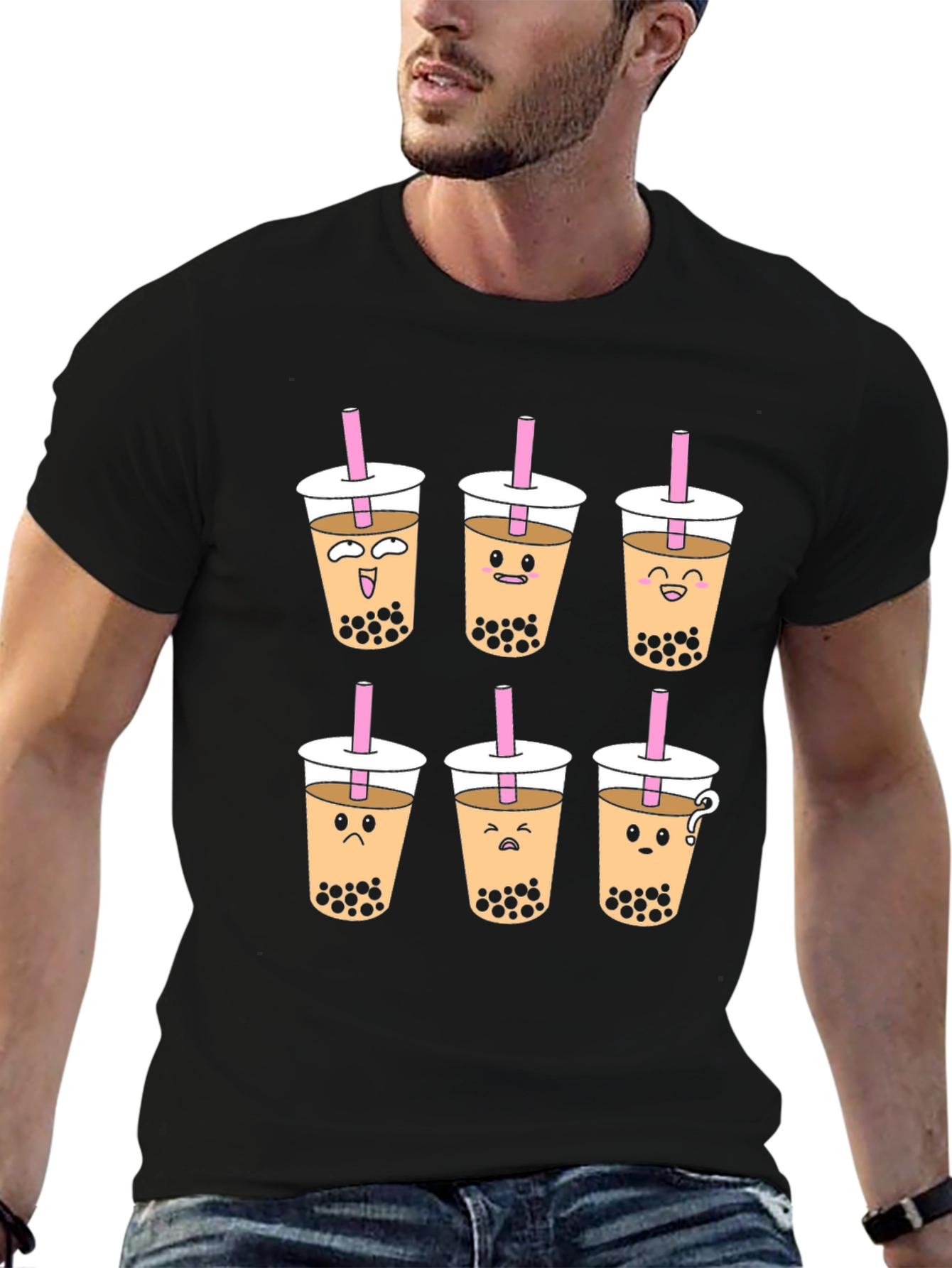 Boba Tea Graphic T-Shirt - Unisex Black Tee