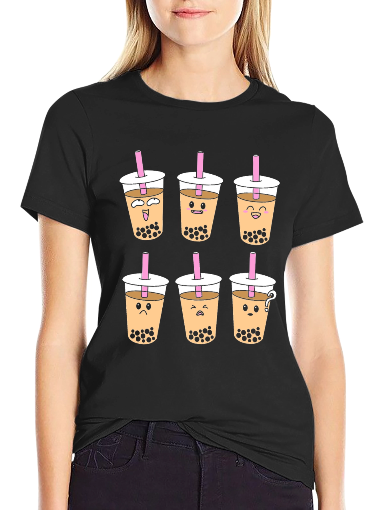 Boba Tea Graphic T-Shirt - Unisex Black Tee