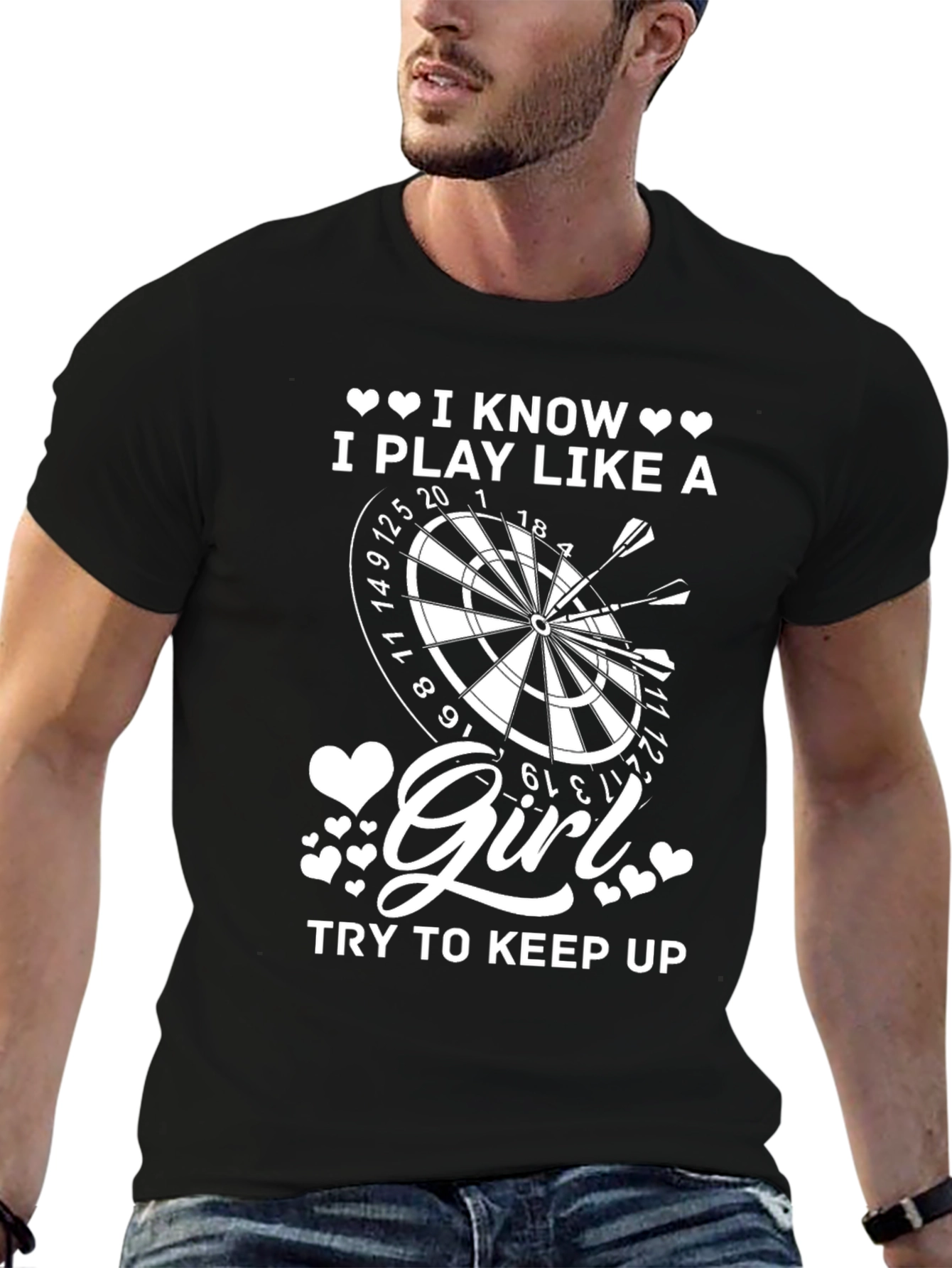 I Play Like A Girl Darts T-Shirt