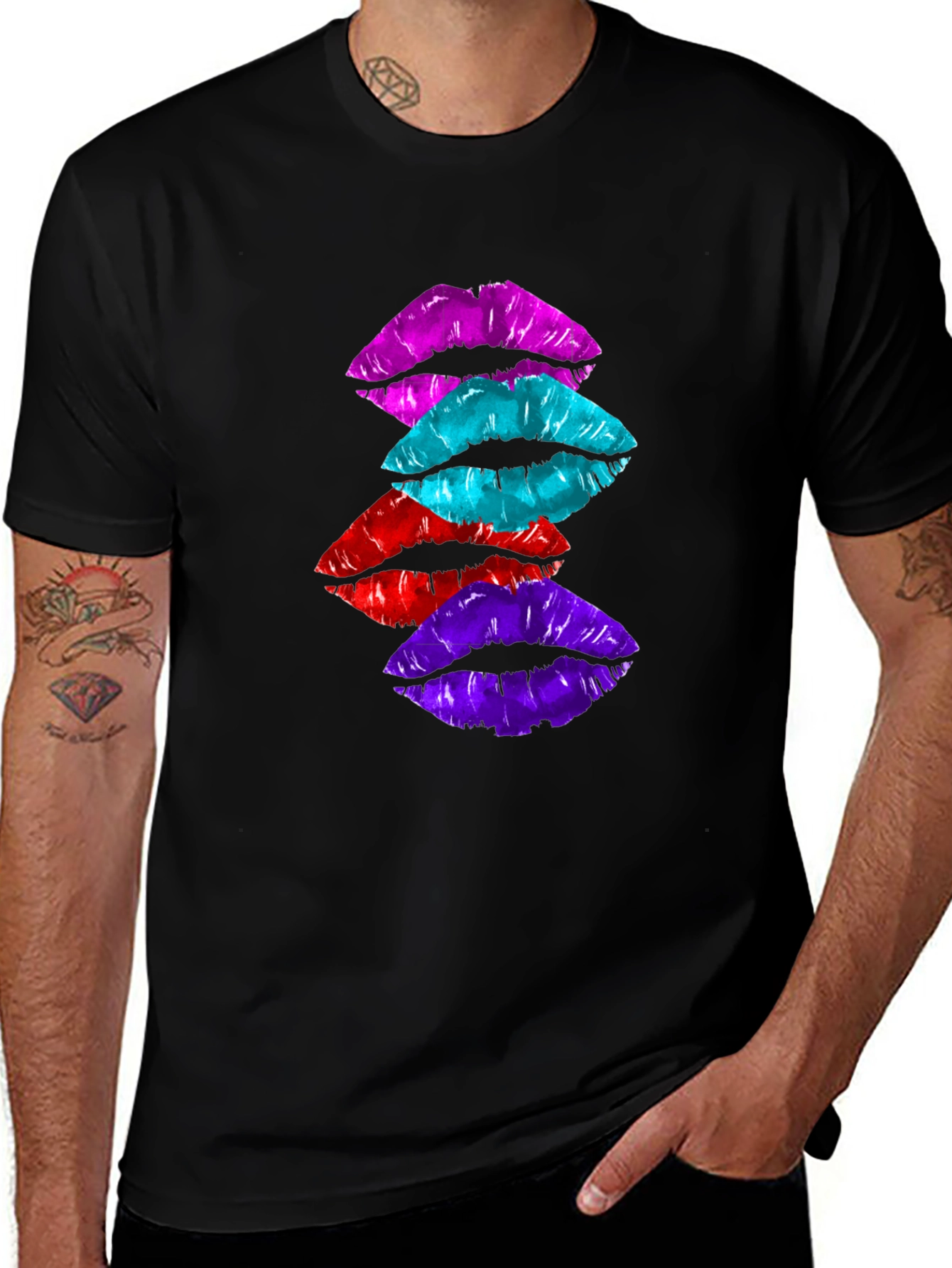 Lips Stack Graphic T-Shirt - Bold & Playful