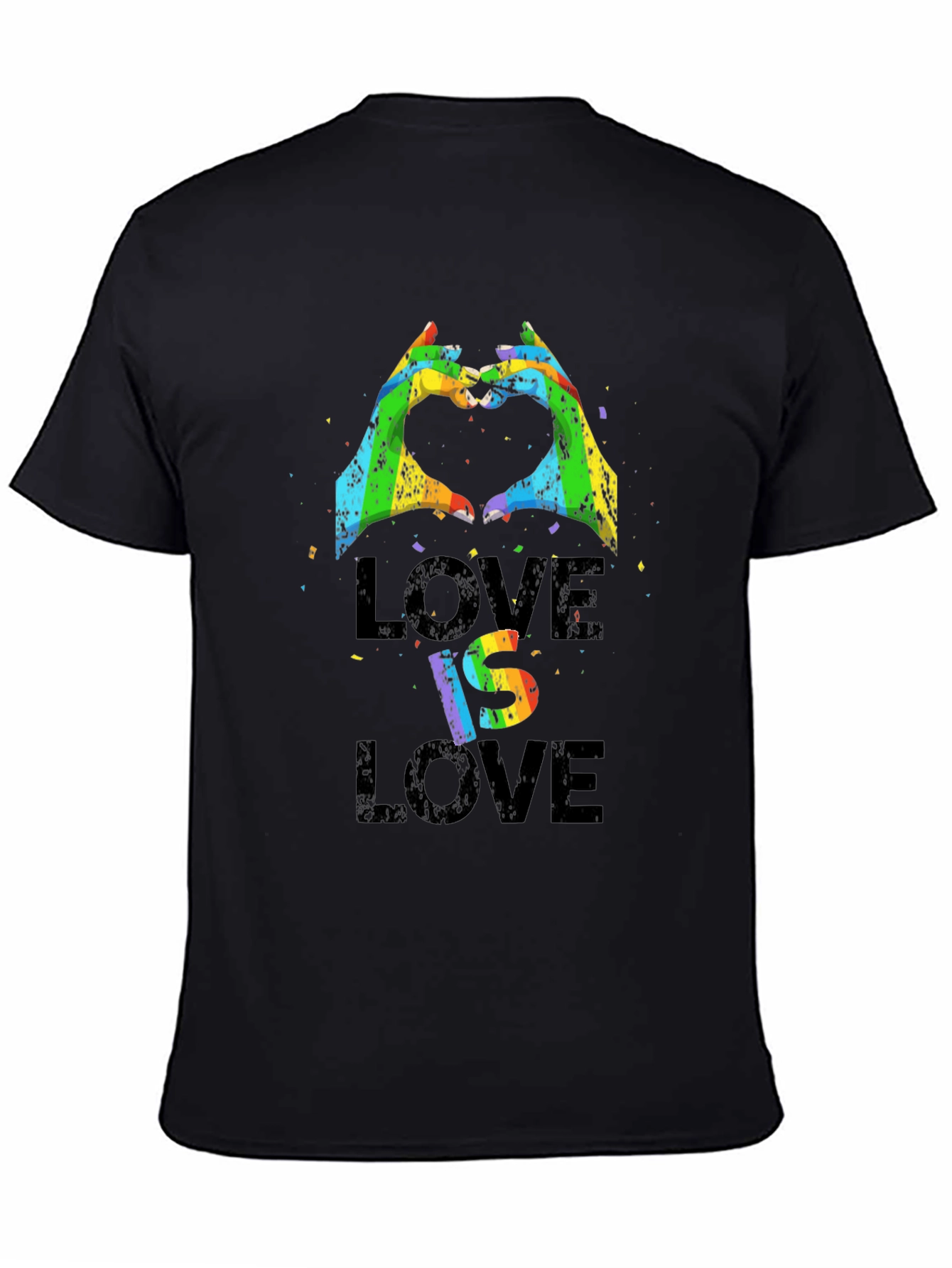 Love Is Love Rainbow Heart Hands T-Shirt