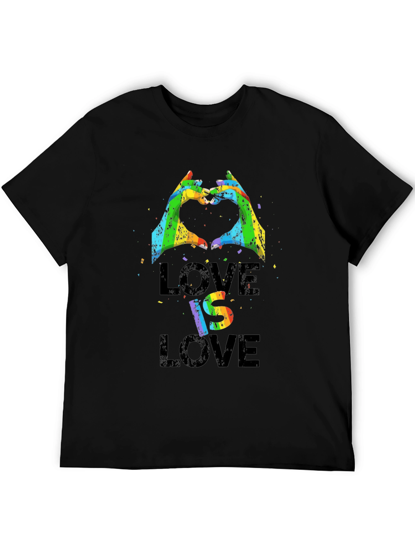 Love Is Love Rainbow Heart Hands T-Shirt