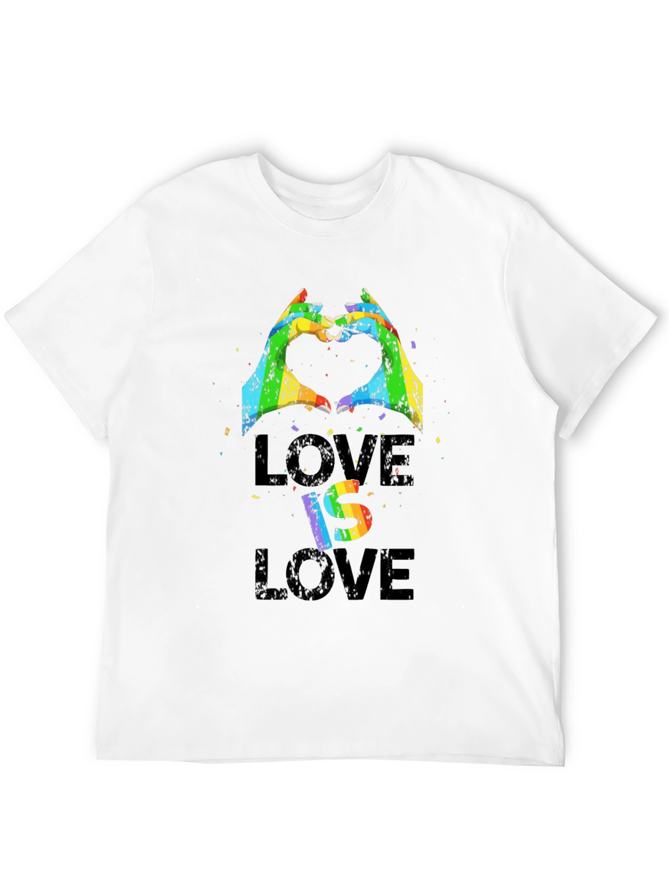 Love Is Love Rainbow Heart Hands T-Shirt