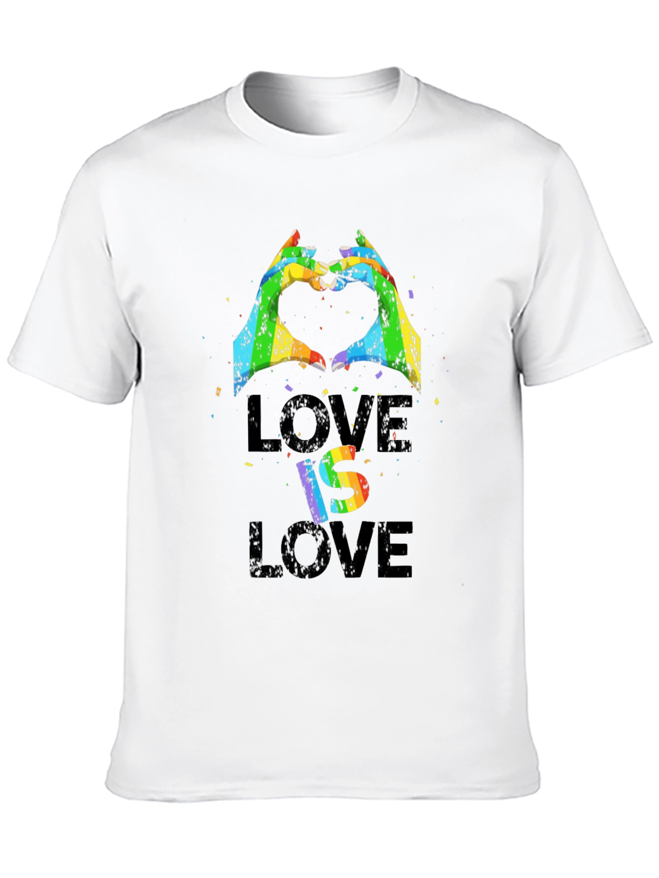 Love Is Love Rainbow Heart Hands T-Shirt