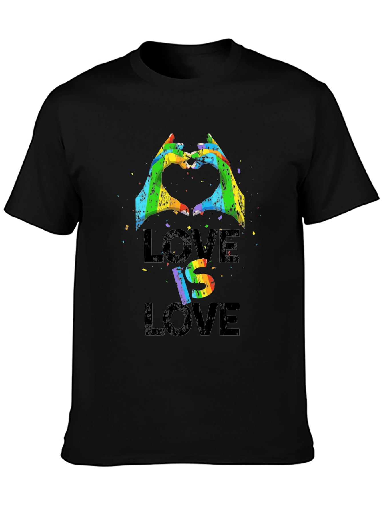 Love Is Love Rainbow Heart Hands T-Shirt