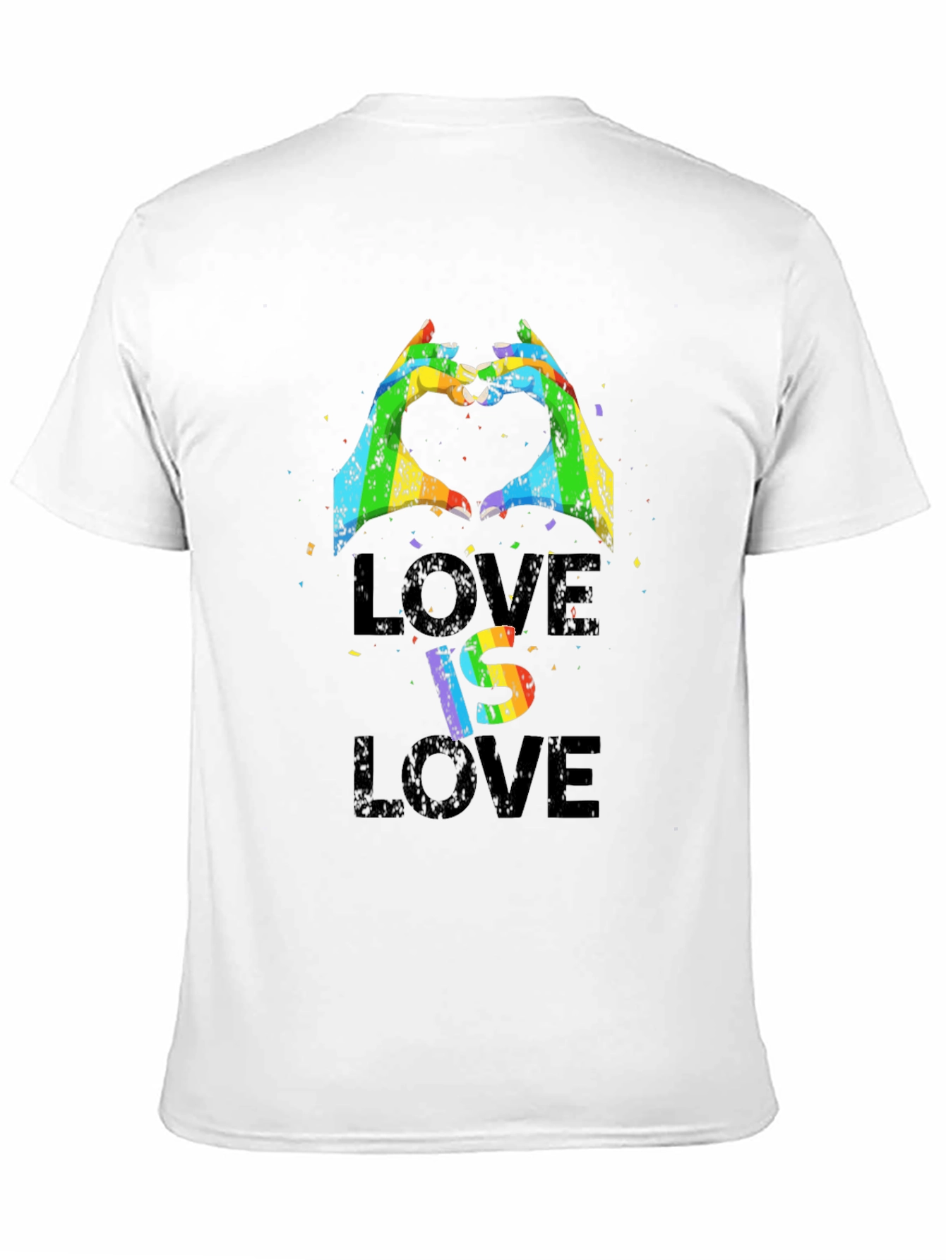 Love Is Love Rainbow Heart Hands T-Shirt