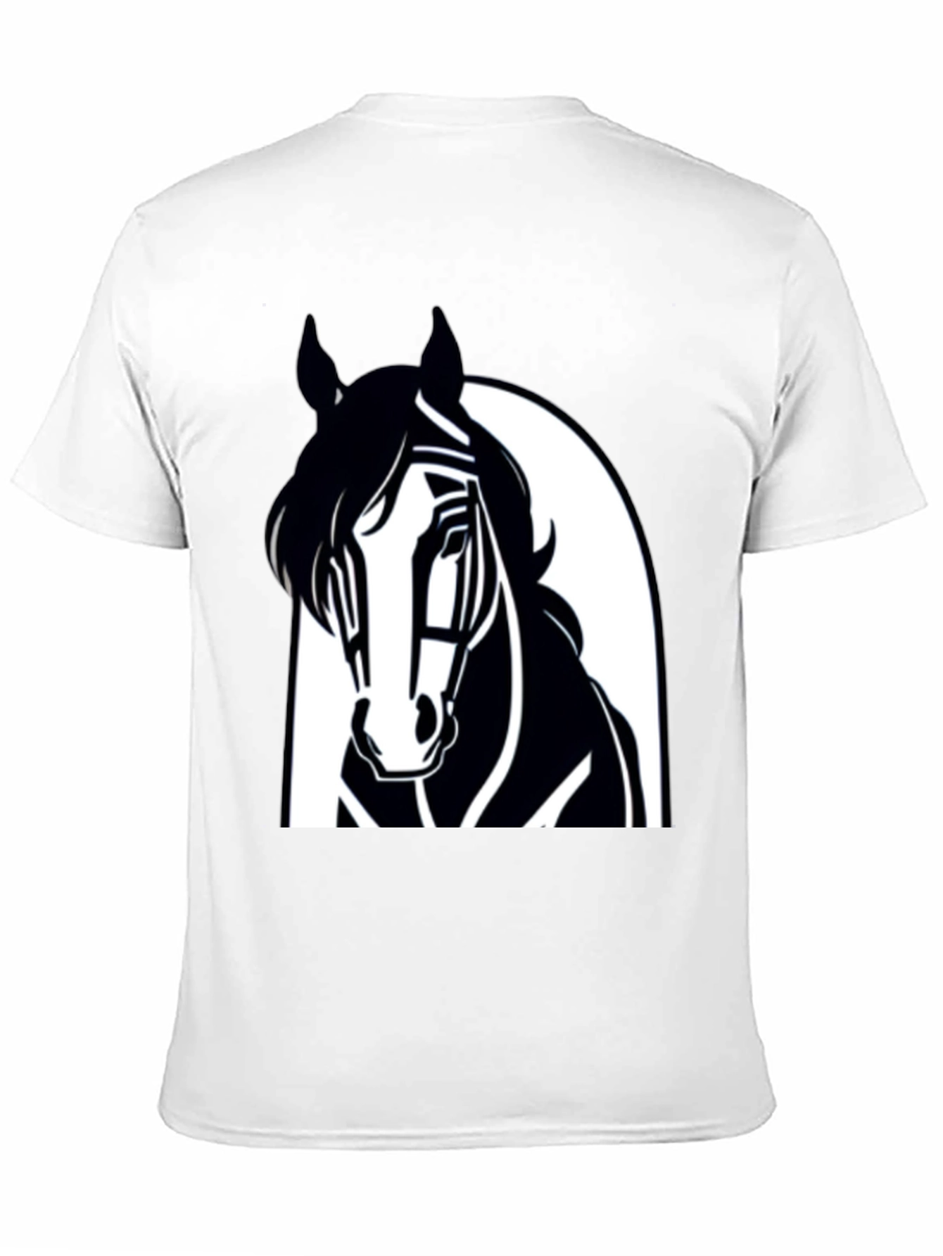 Mens Black Horse Graphic Tee