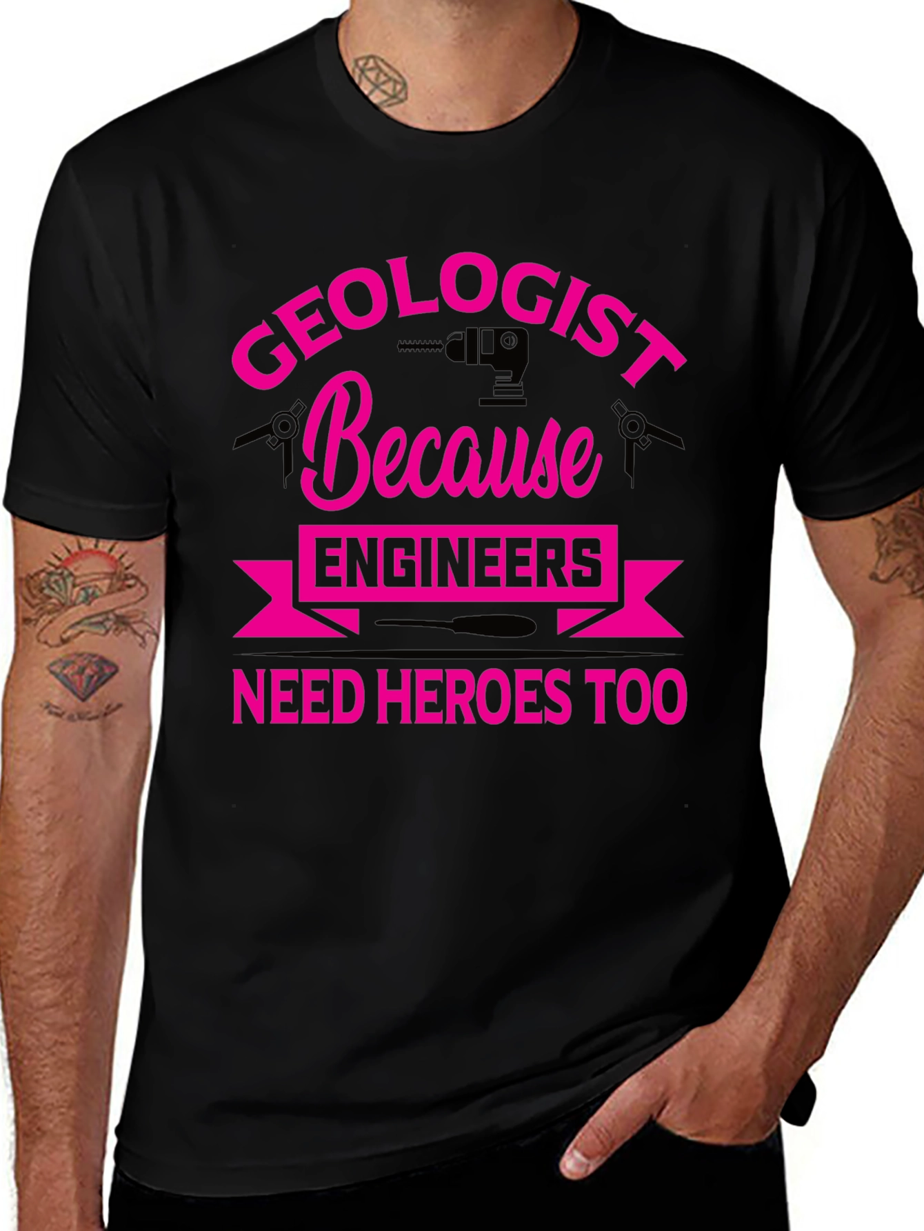 Geologist Hero Tee - Because Engineers Need Heroes Too
